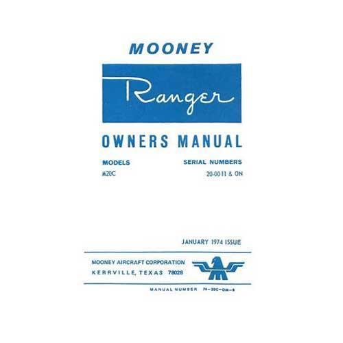 Essco Aircraft Aircraft Manual Mooney M20C Ranger 1974 Owner's Manual (part# 74-20C-0M-B)