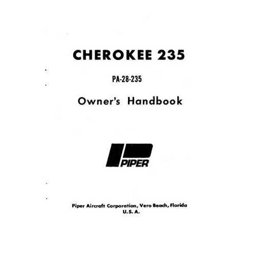 Essco Aircraft Aircraft Manual Piper PA-28-235 Cherokee 1973 Owner's Manual (part# 761-514)