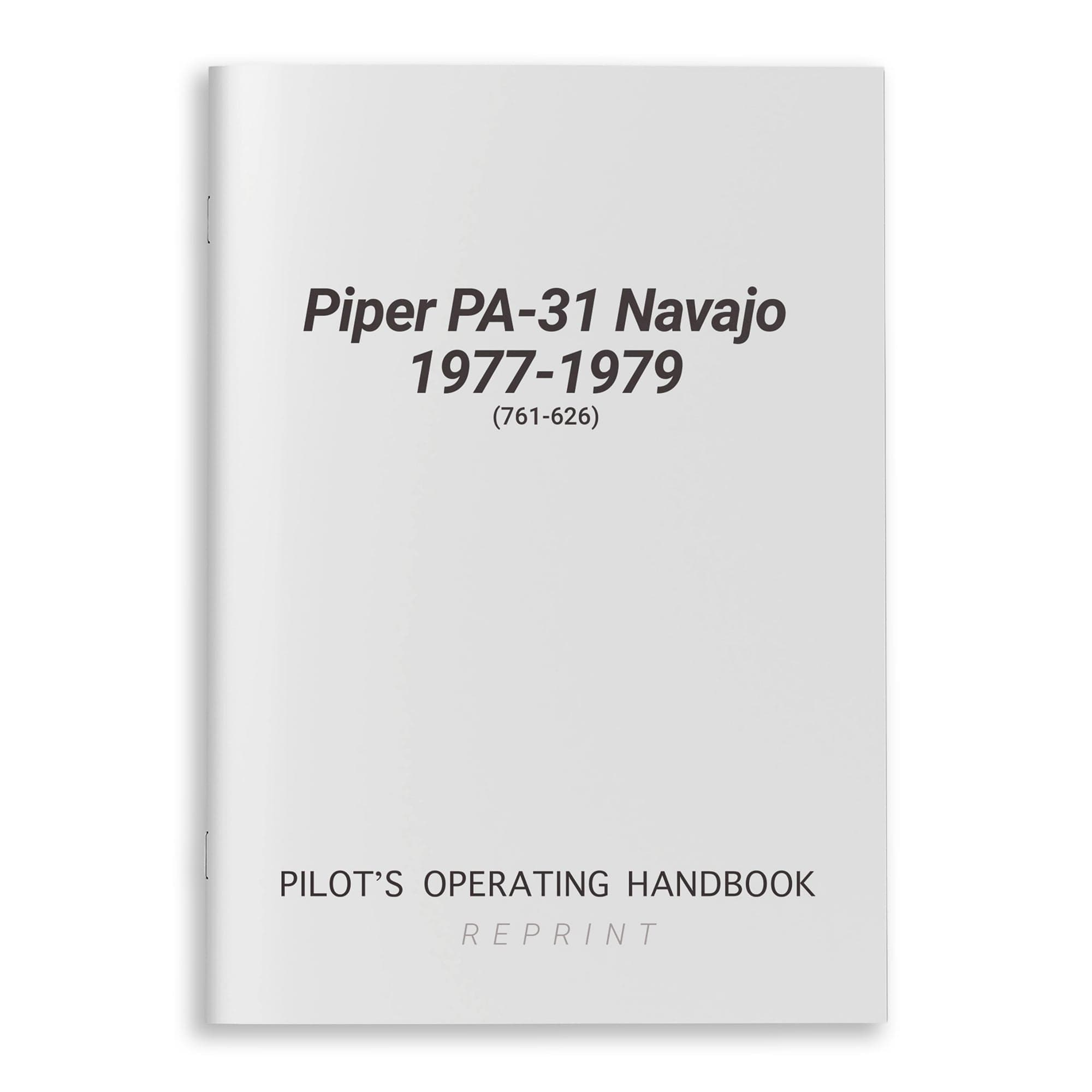 Essco Aircraft Aircraft Manual Piper PA-31 Navajo 1977-1979 POH (761-626)