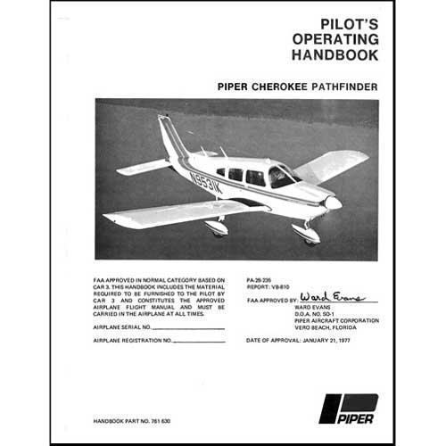 Essco Aircraft Aircraft Manual Piper PA28-235 Pathfinder 1977 POH (761-630)