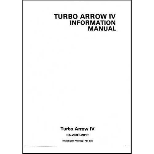 Essco Aircraft Aircraft Manual Piper PA28RT-201T Turbo Arrow IV 1979 & Up PIM (761-691)