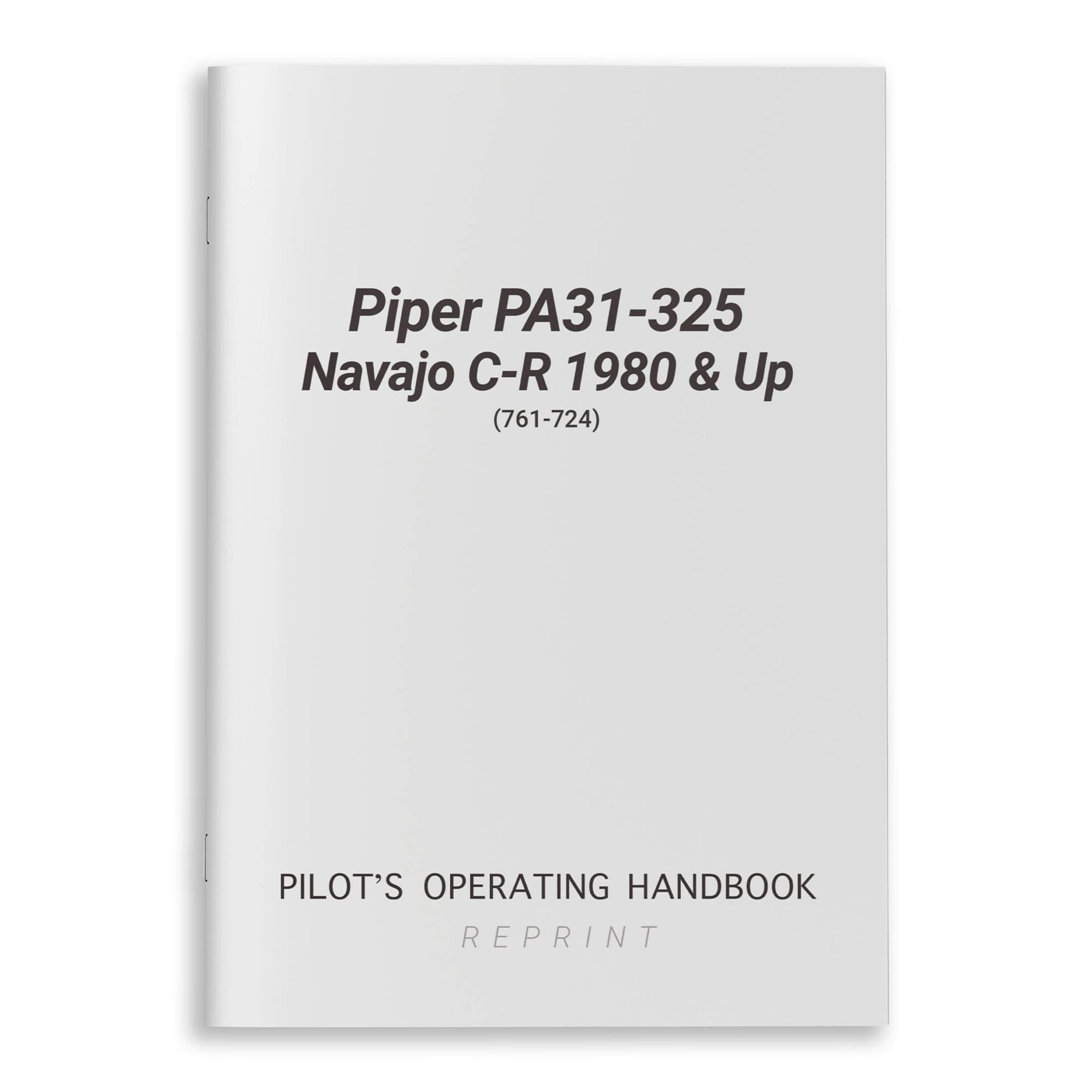 Essco Aircraft Aircraft Manual Piper PA31-325 Navajo C-R 1980 & Up POH (761-724)