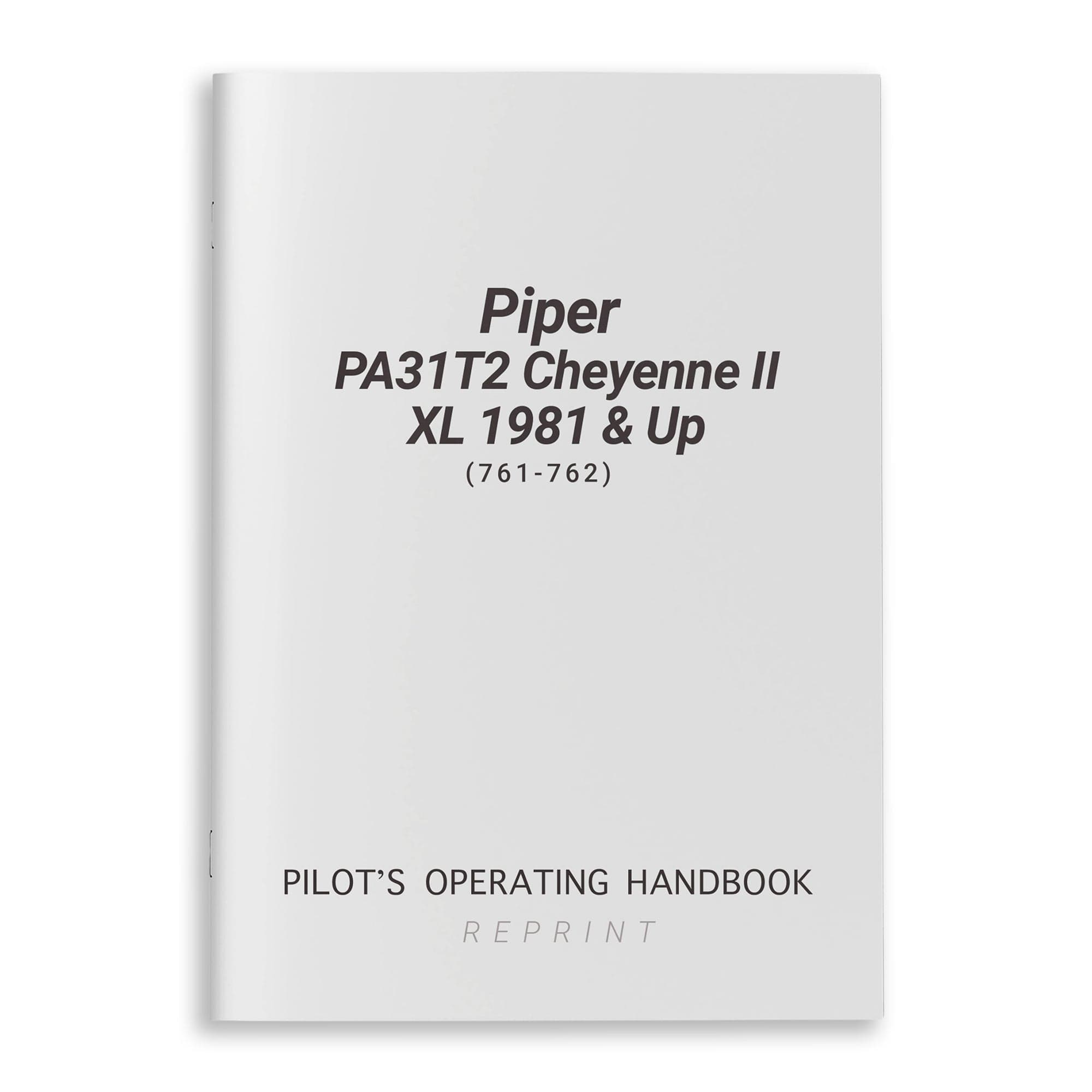 Essco Aircraft Aircraft Manual Piper PA31T2 Cheyenne II XL 1981 & Up POH (761-762)