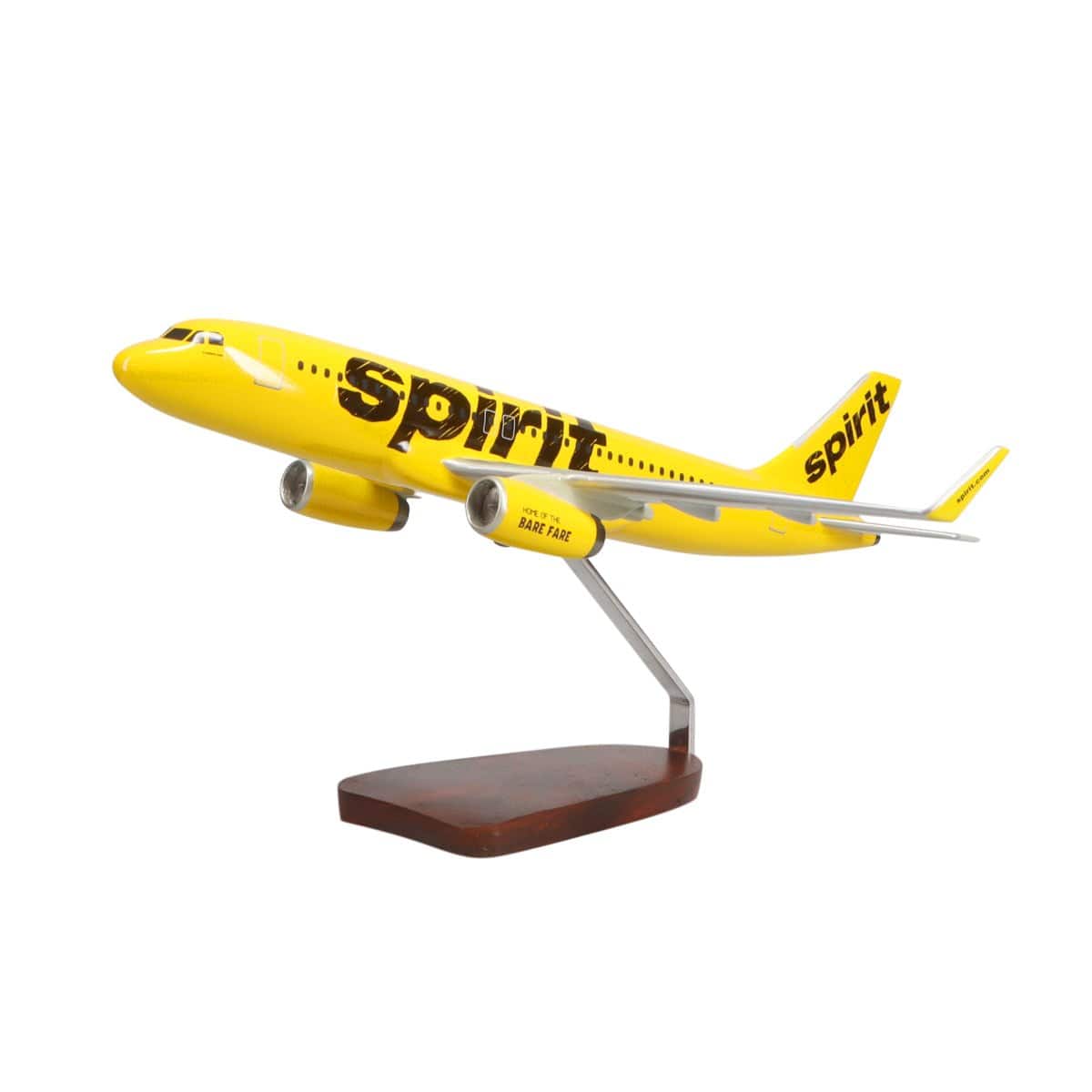 High Flying Models Aircraft Models Airbus A320-200 Spirit Airlines Large Mahogany Model