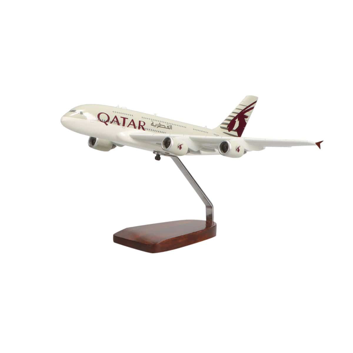 High Flying Models Aircraft Models Airbus A380 Qatar Airways Large Mahogany Model