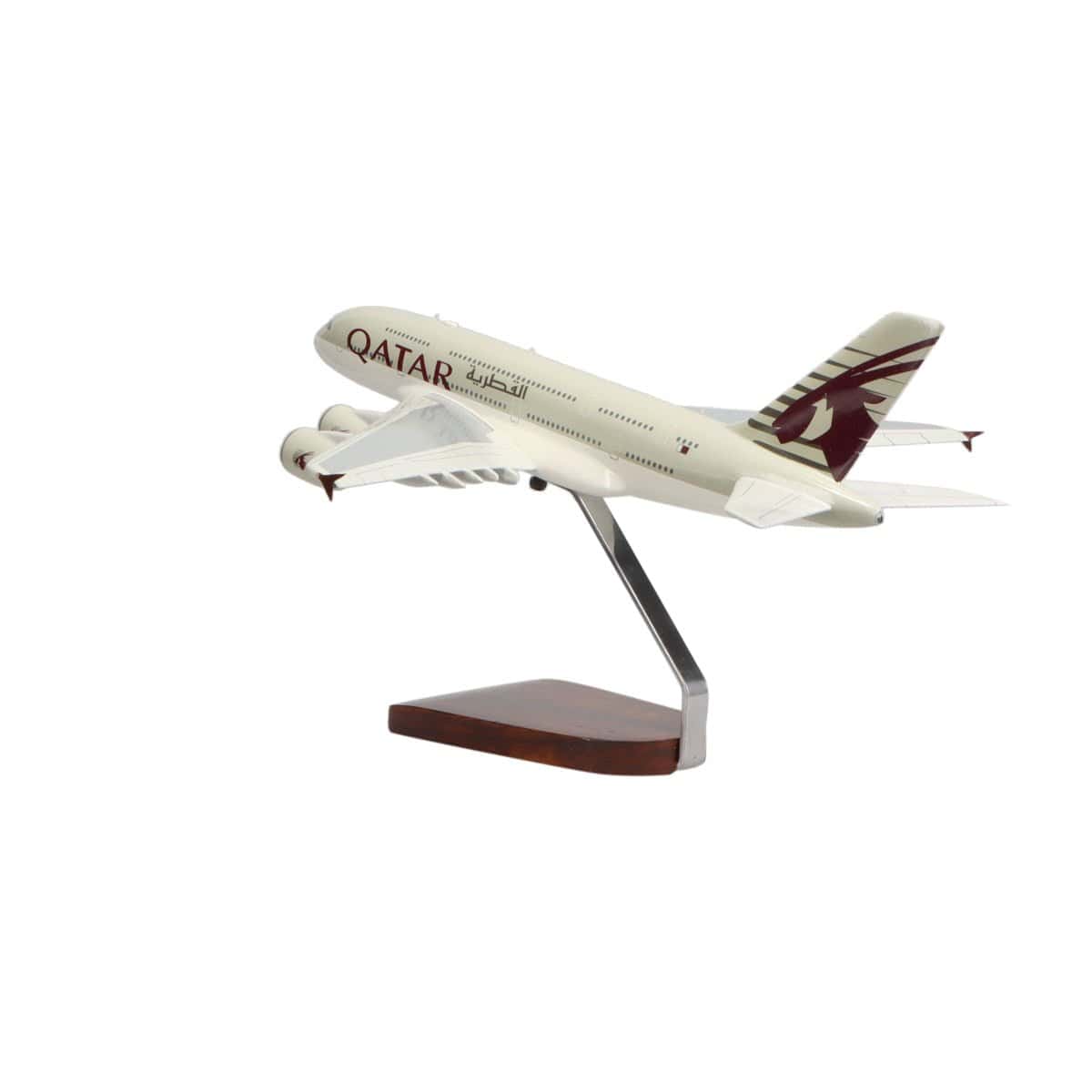 High Flying Models Aircraft Models Airbus A380 Qatar Airways Large Mahogany Model