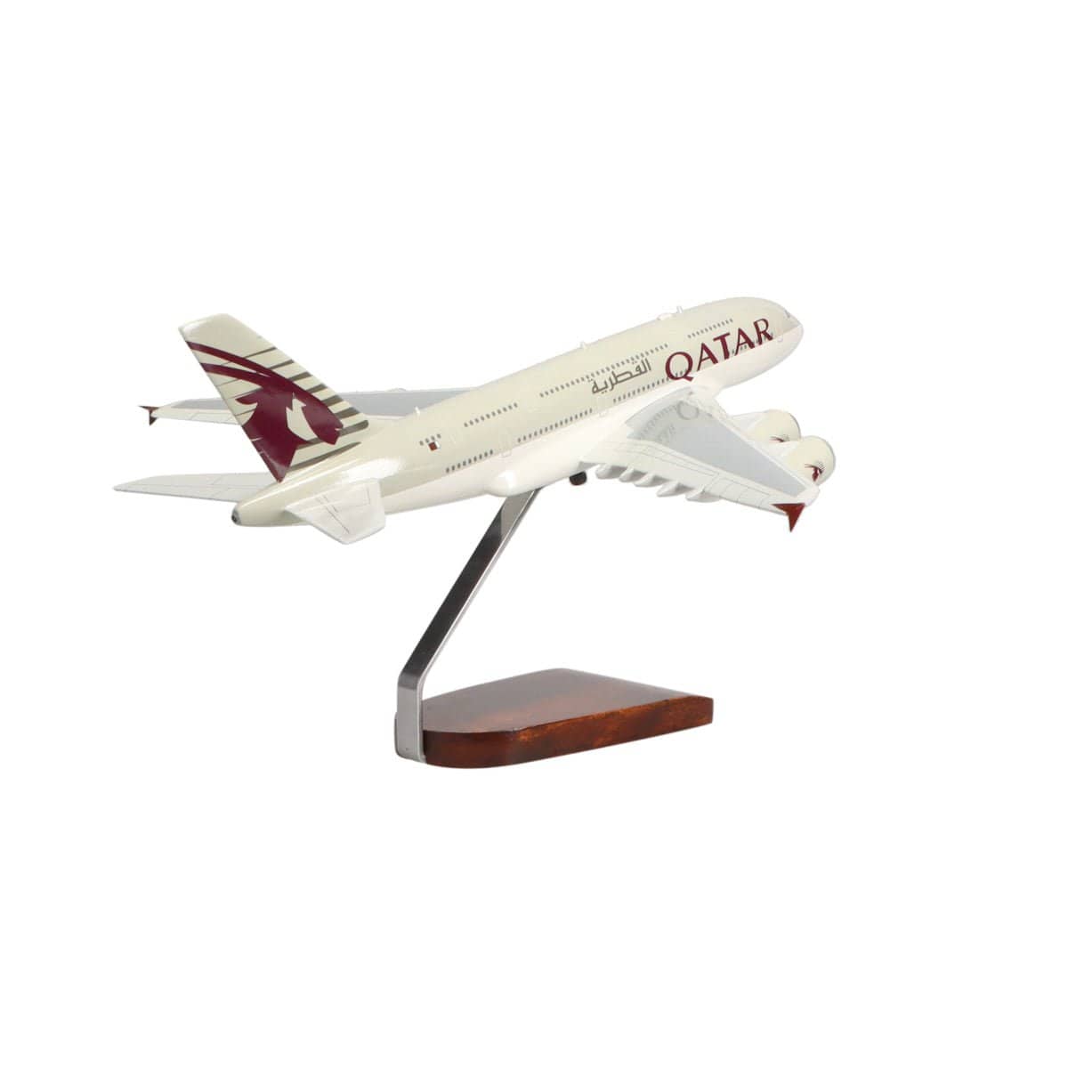 High Flying Models Aircraft Models Airbus A380 Qatar Airways Large Mahogany Model