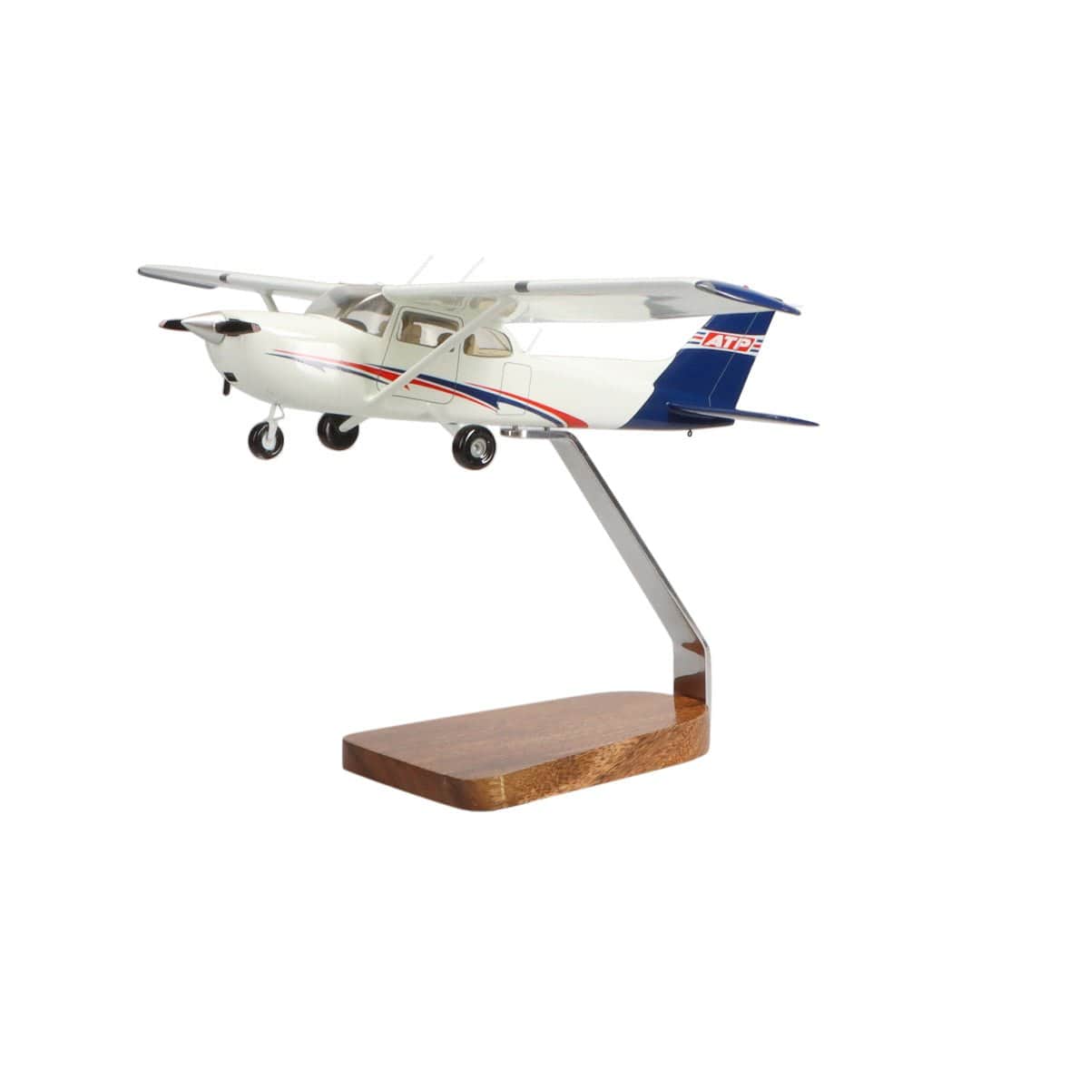 High Flying Models Aircraft Models ATP Cessna® 172 Skyhawk Clear Canopy Large Mahogany Model