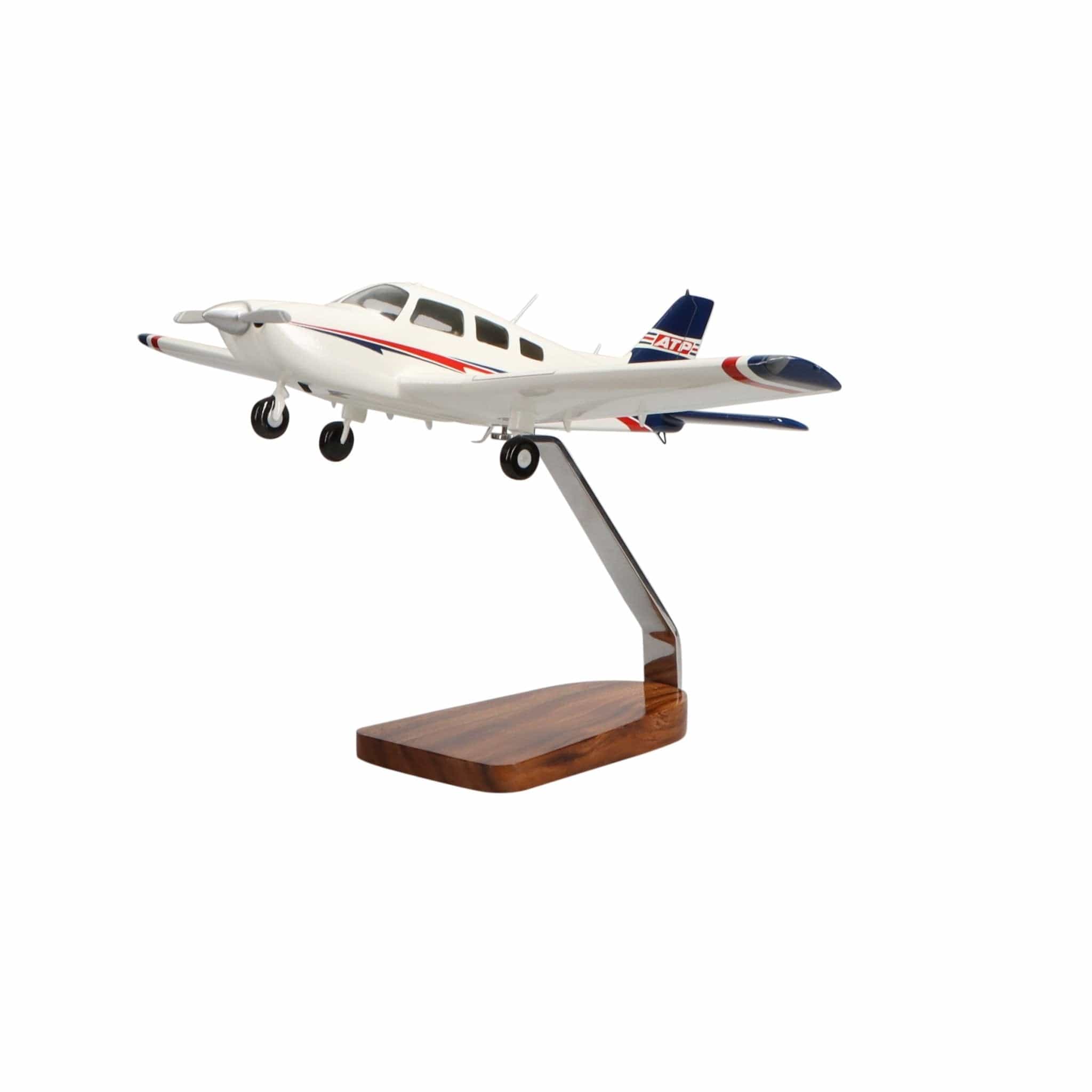 High Flying Models Aircraft Models ATP Piper Archer TX Clear Canopy Large Mahogany Model