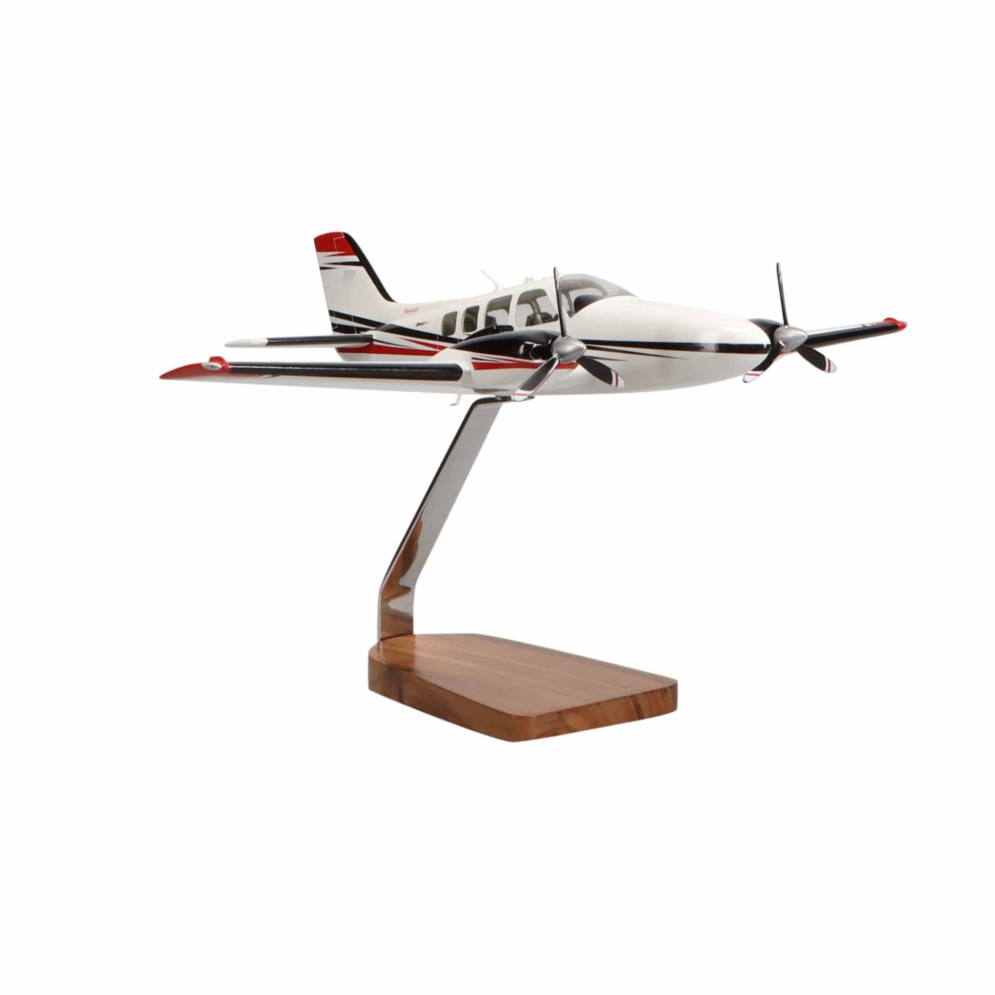 High Flying Models Aircraft Models Beechcraft® Baron G58 Clear Canopy Large Mahogany Model