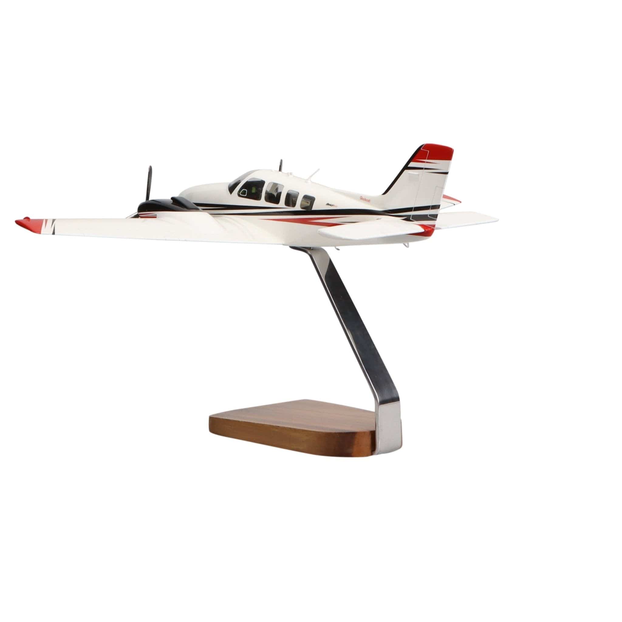 High Flying Models Aircraft Models Beechcraft® Baron G58 Clear Canopy Large Mahogany Model