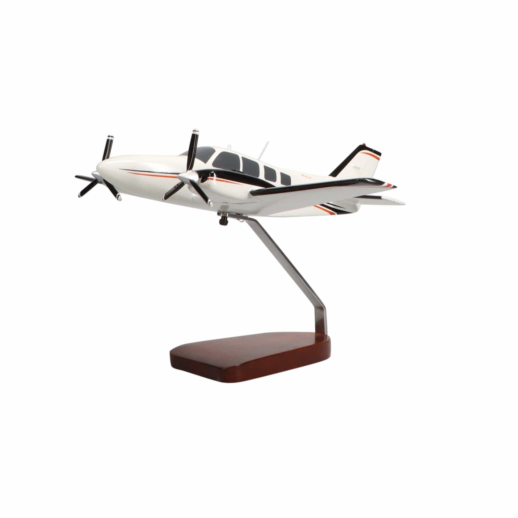 High Flying Models Aircraft Models Beechcraft® Baron G58 (Red/Black) Large Mahogany Model