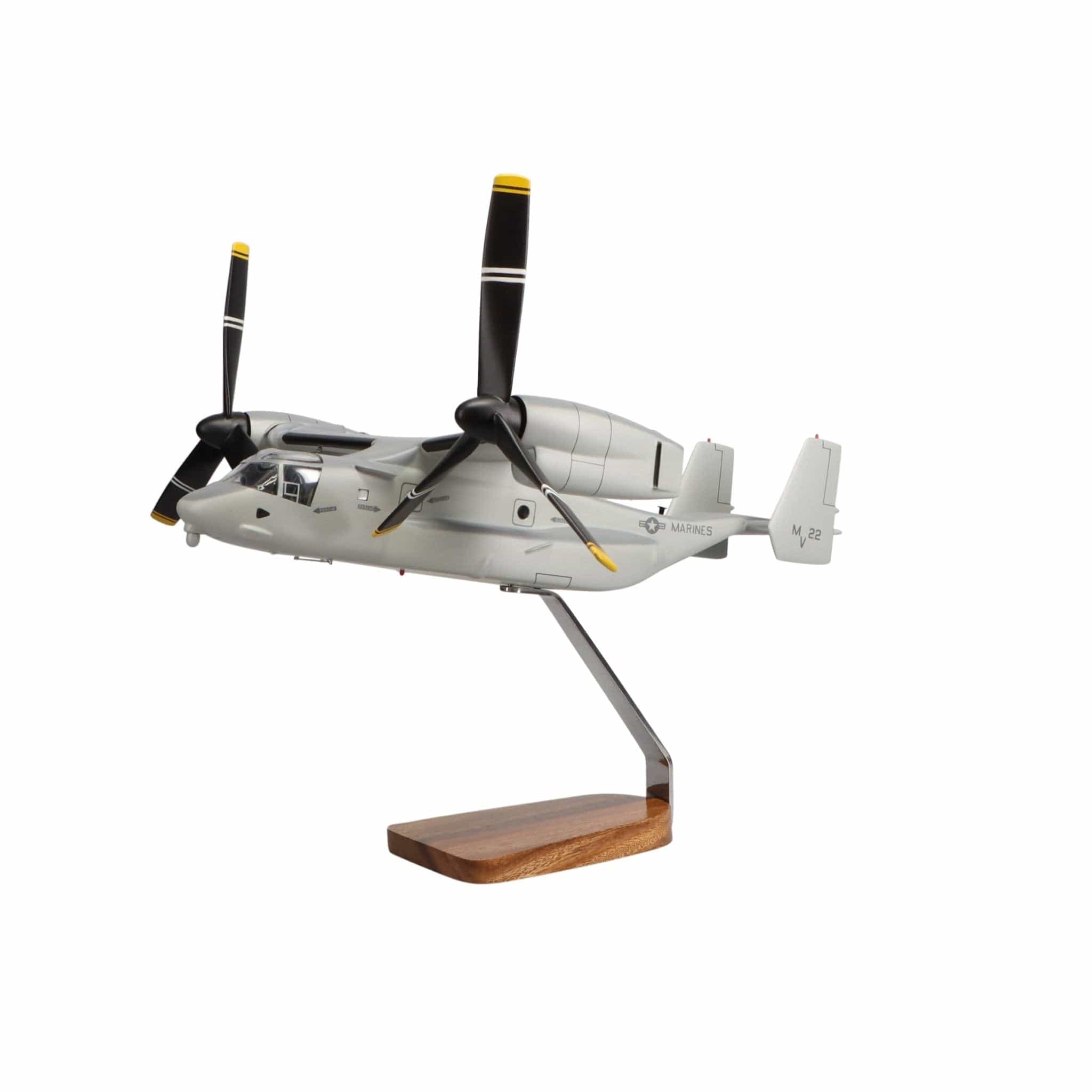 High Flying Models Aircraft Models Bell® V-22 Osprey Clear Canopy Large Mahogany Model