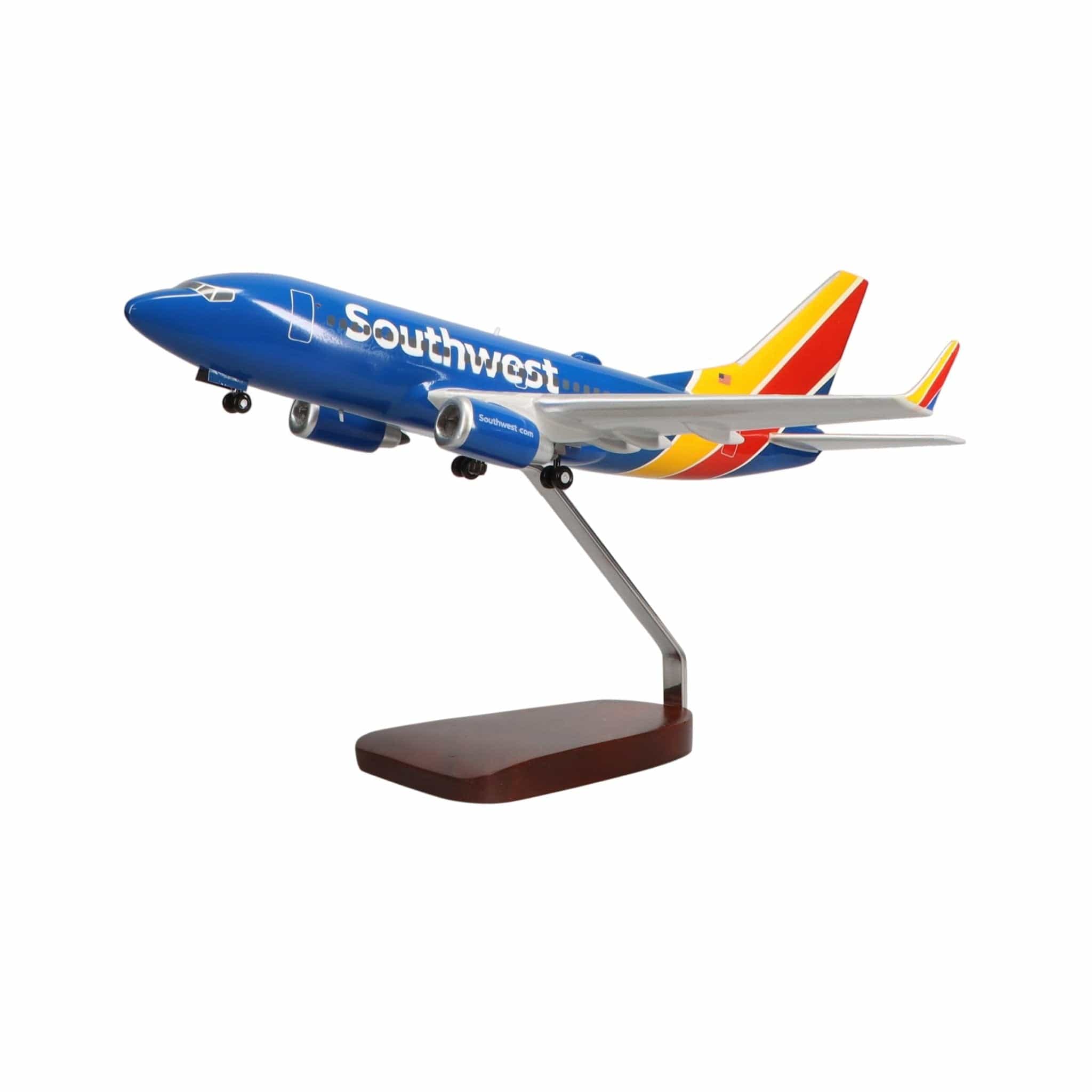 High Flying Models Aircraft Models Boeing 737-700 Southwest Airlines Large Mahogany Model