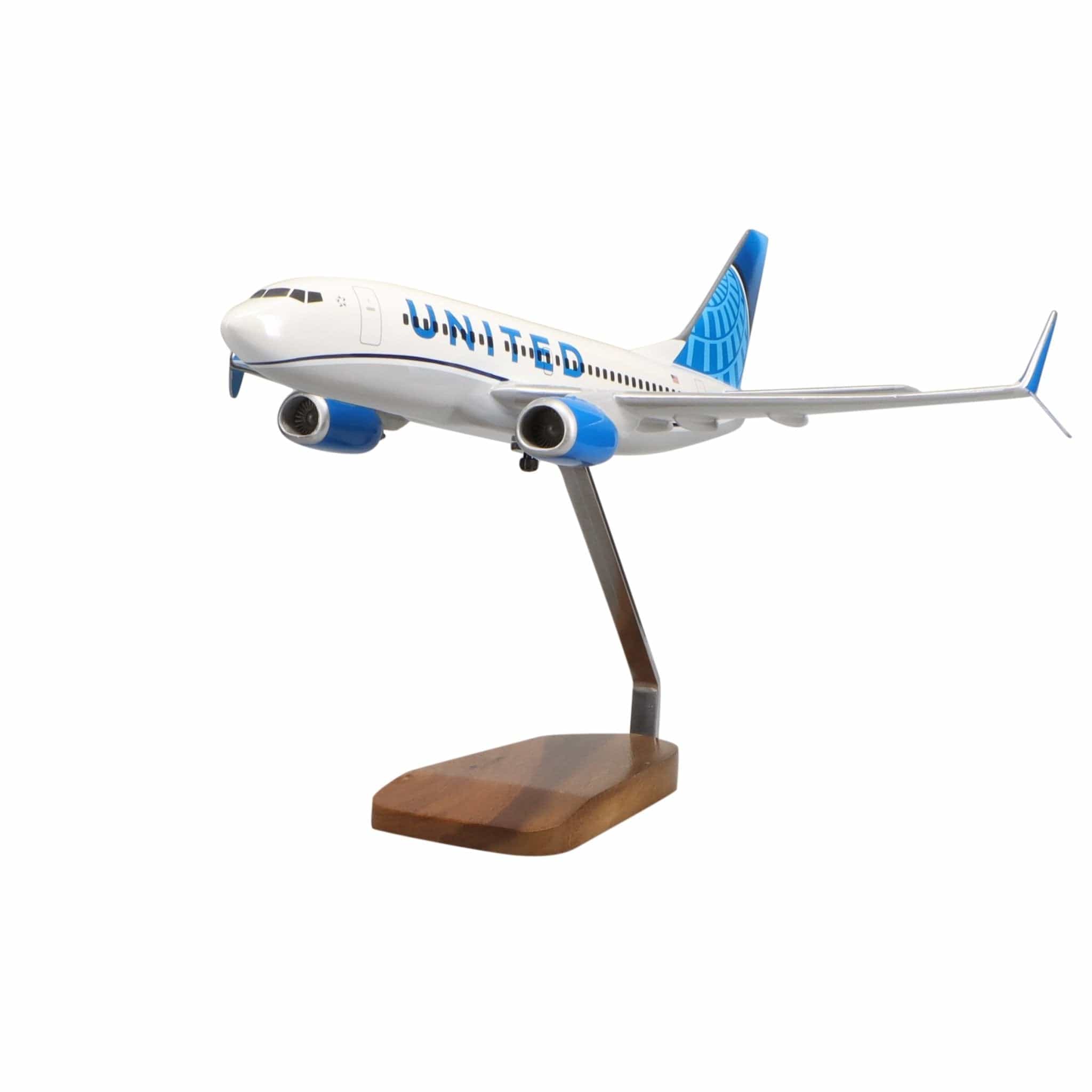 High Flying Models Aircraft Models Boeing 737-700 United Airlines (2019 Livery) Large Mahogany Model