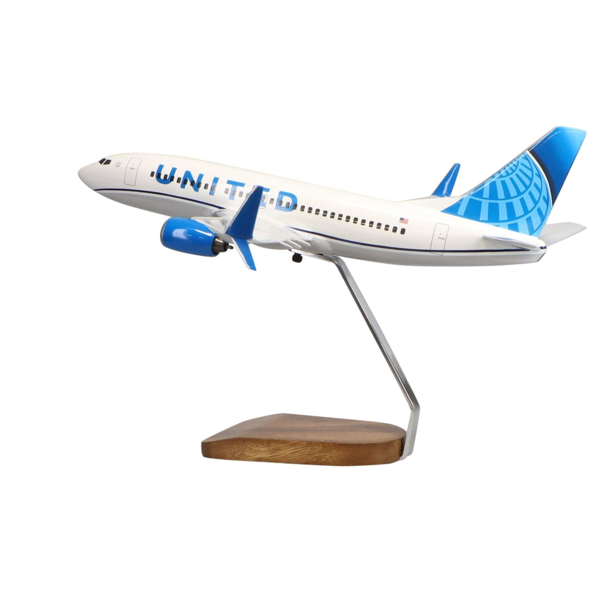 High Flying Models Aircraft Models Boeing 737-700 United Airlines (2019 Livery) Large Mahogany Model