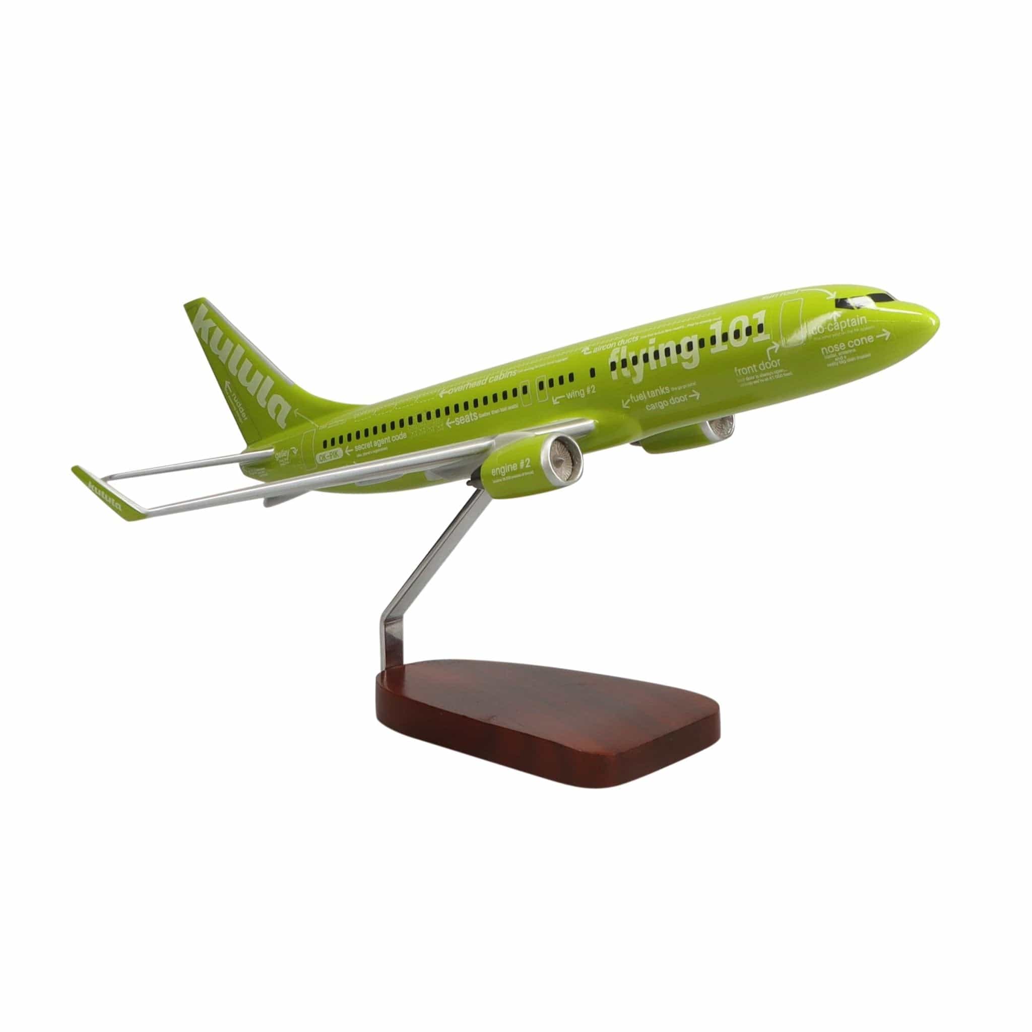 High Flying Models Aircraft Models Boeing™ 737-800 Kulula Flying 101 Large Mahogany Model