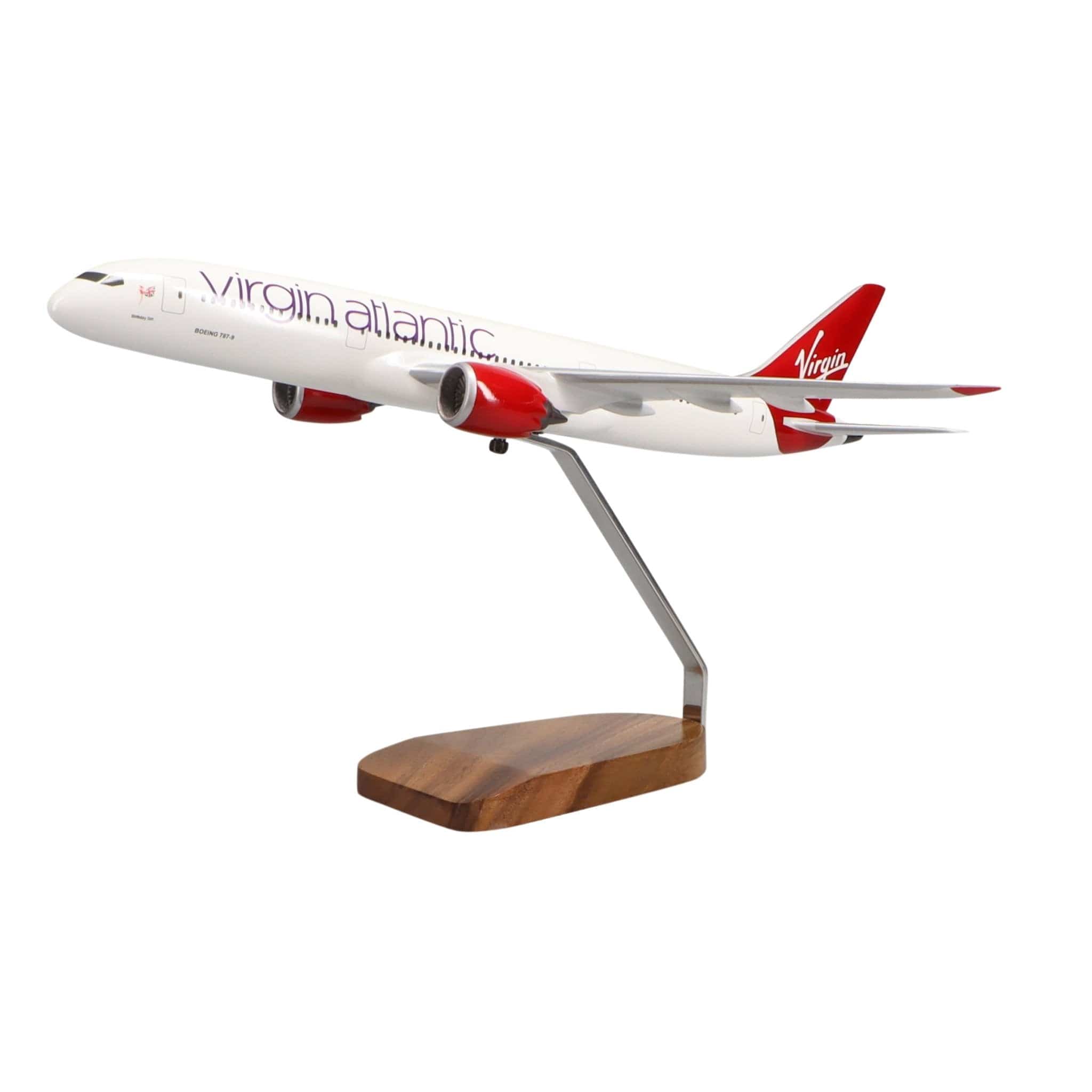 High Flying Models Aircraft Models Boeing 787-9 Virgin Atlantic Birthday Girl Large Mahogany Model