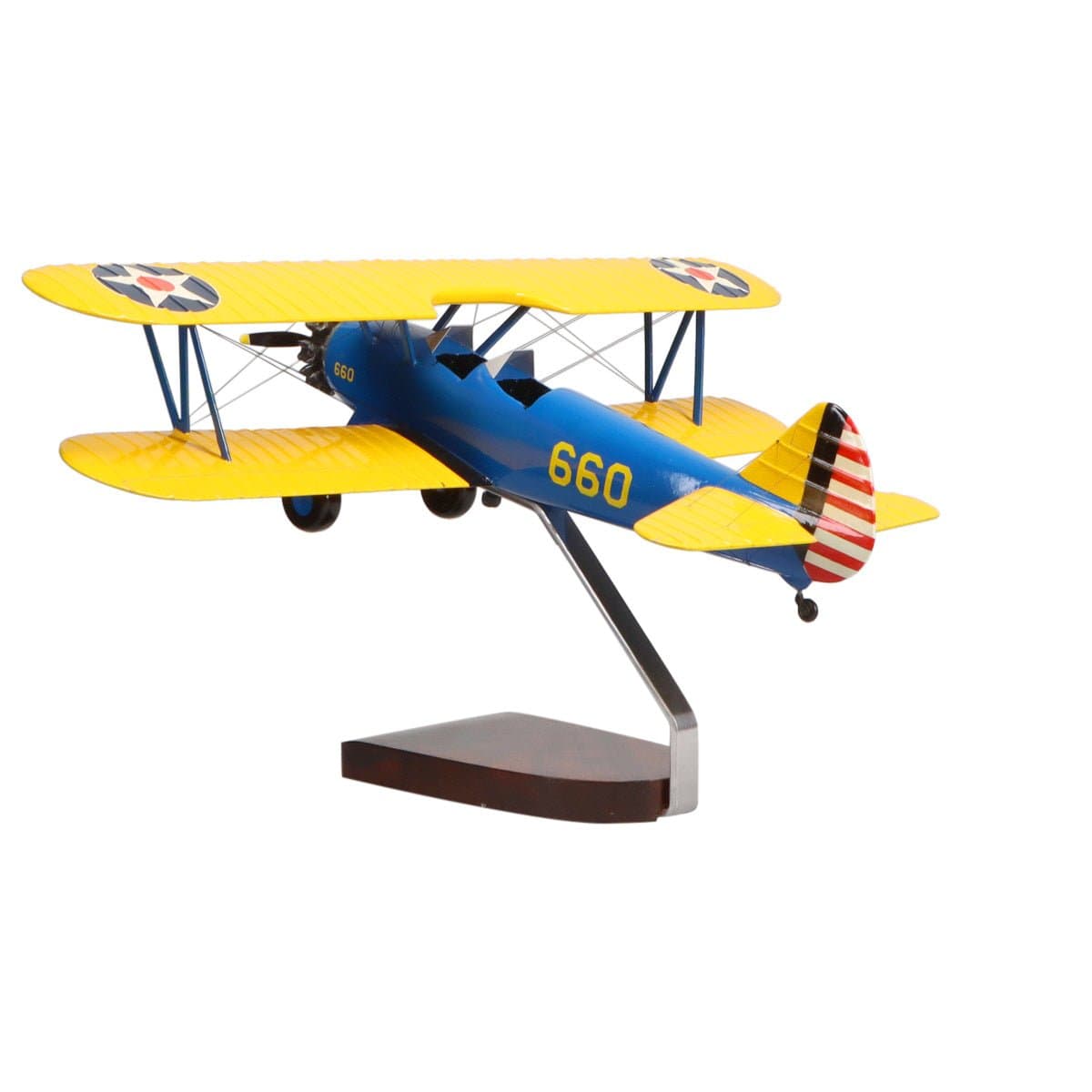 High Flying Models Aircraft Models Boeing™ PT-17A Stearman Kaydet Large Mahogany Model