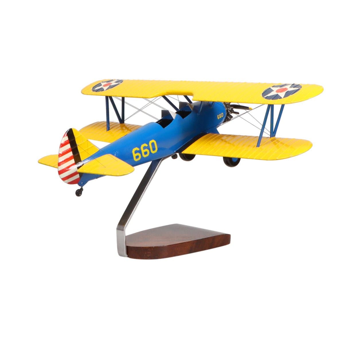 High Flying Models Aircraft Models Boeing™ PT-17A Stearman Kaydet Large Mahogany Model