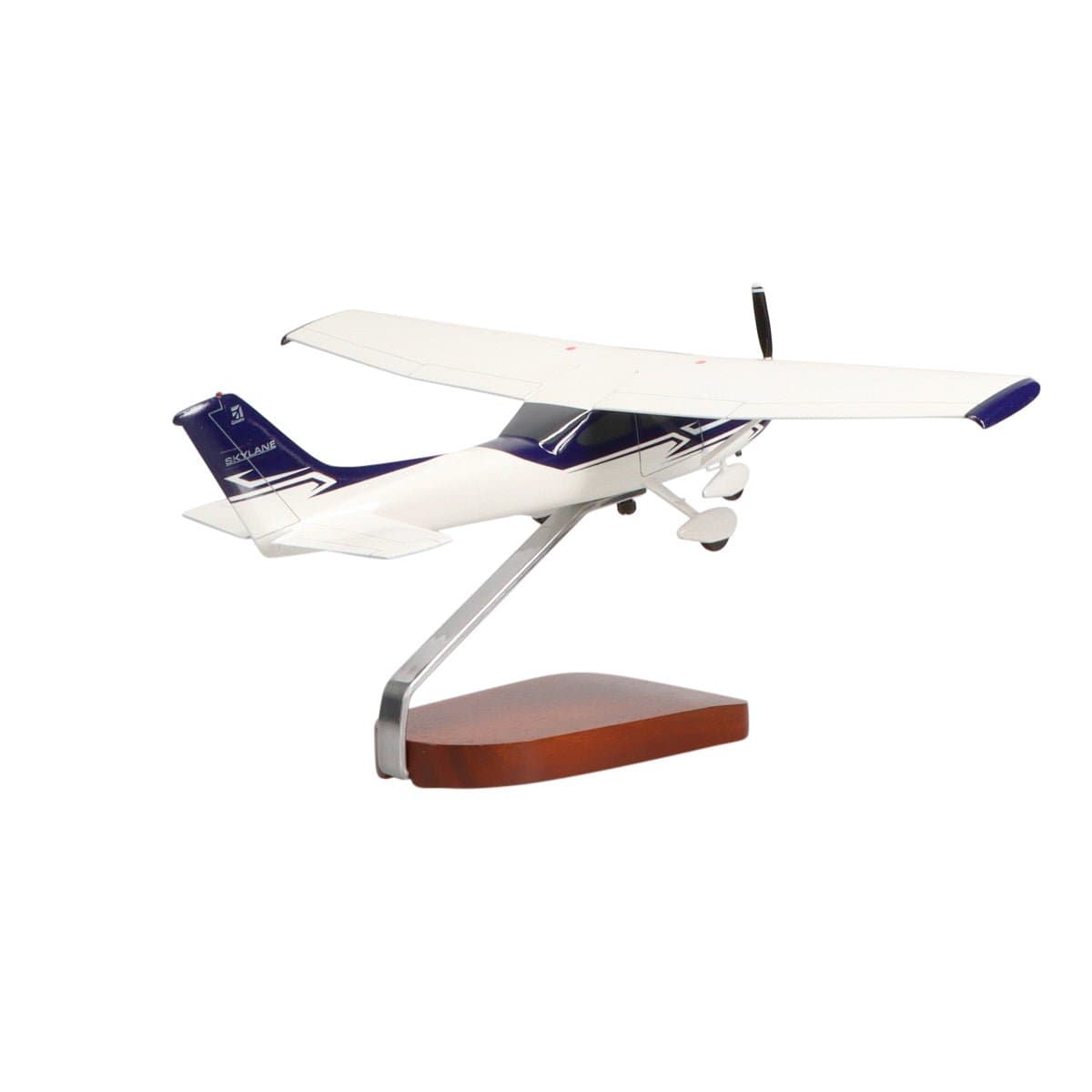 High Flying Models Aircraft Models Cessna® 182 Skylane (Blue & White) Large Mahogany Model