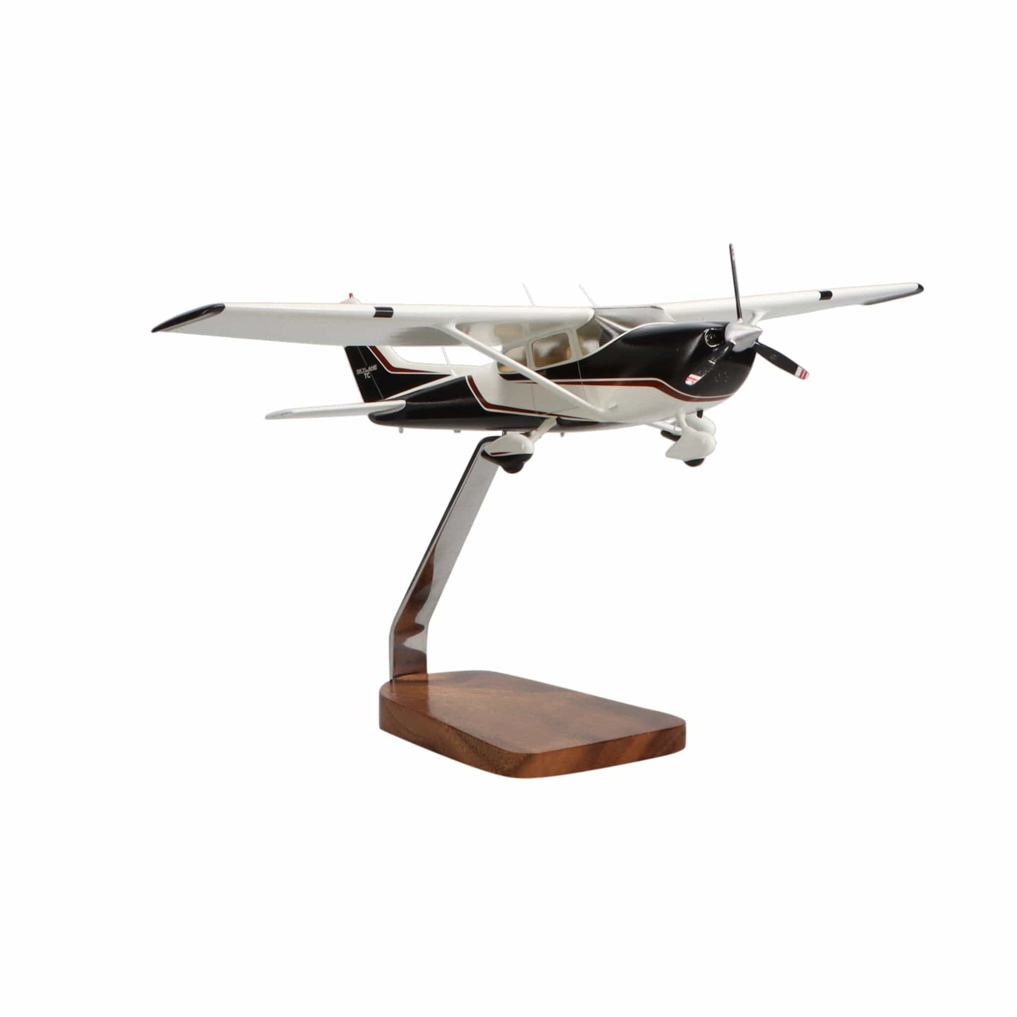 High Flying Models Aircraft Models Cessna® 182 Skylane Clear Canopy Large Mahogany Model