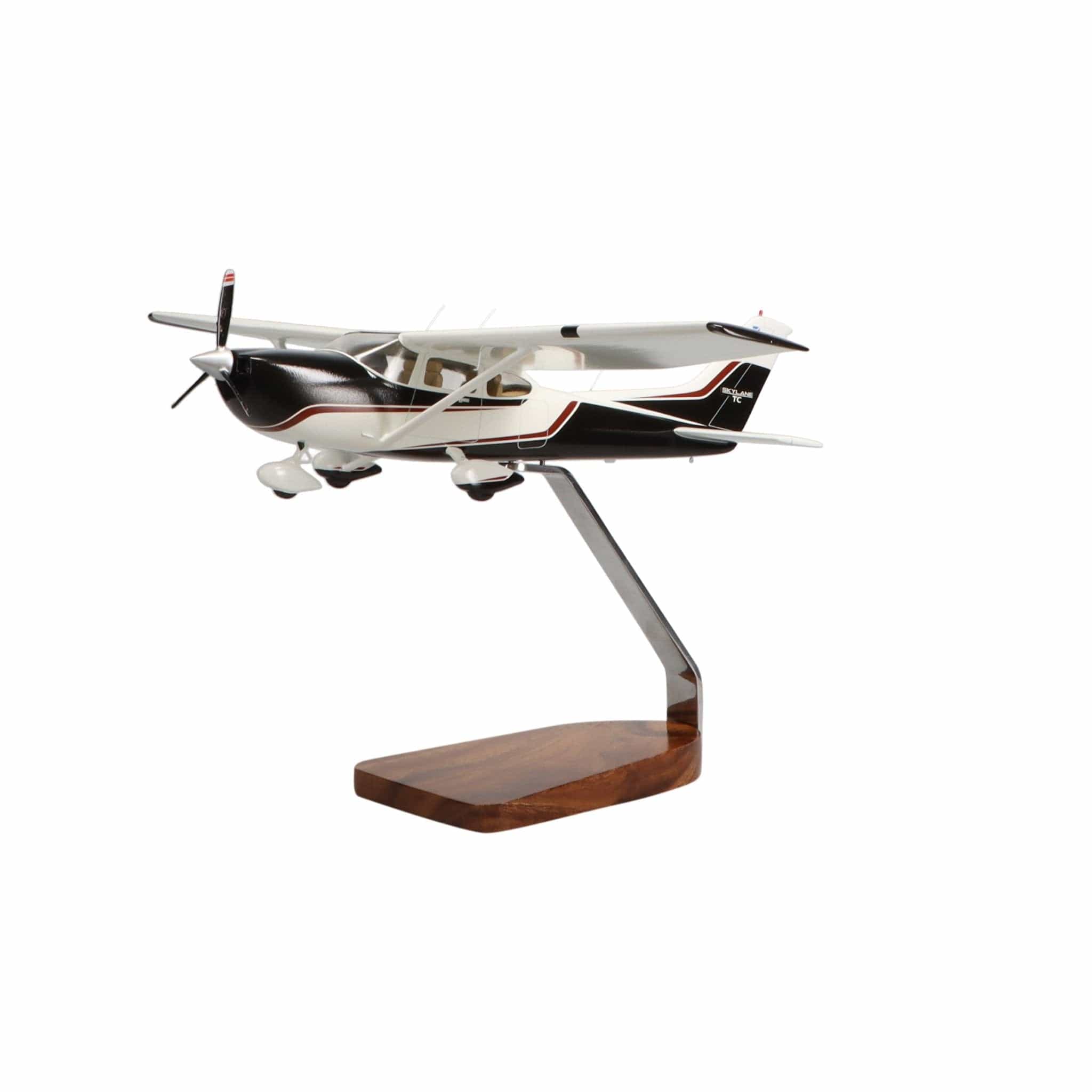 High Flying Models Aircraft Models Cessna® 182 Skylane Clear Canopy Large Mahogany Model