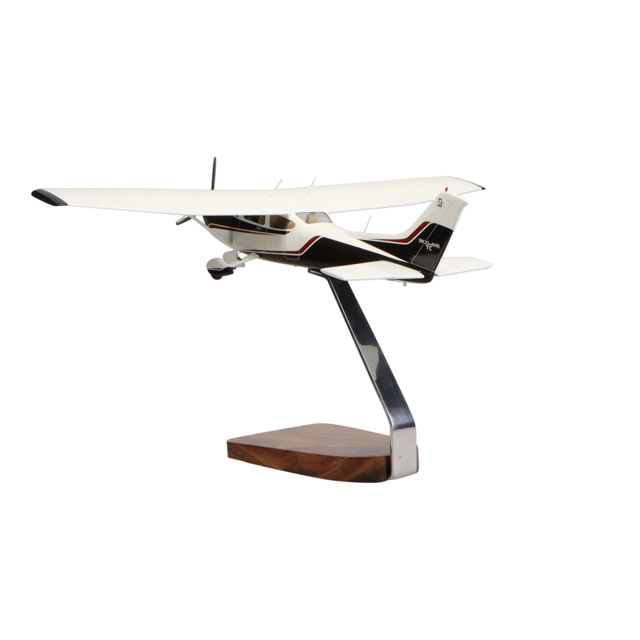 High Flying Models Aircraft Models Cessna® 182 Skylane Clear Canopy Large Mahogany Model