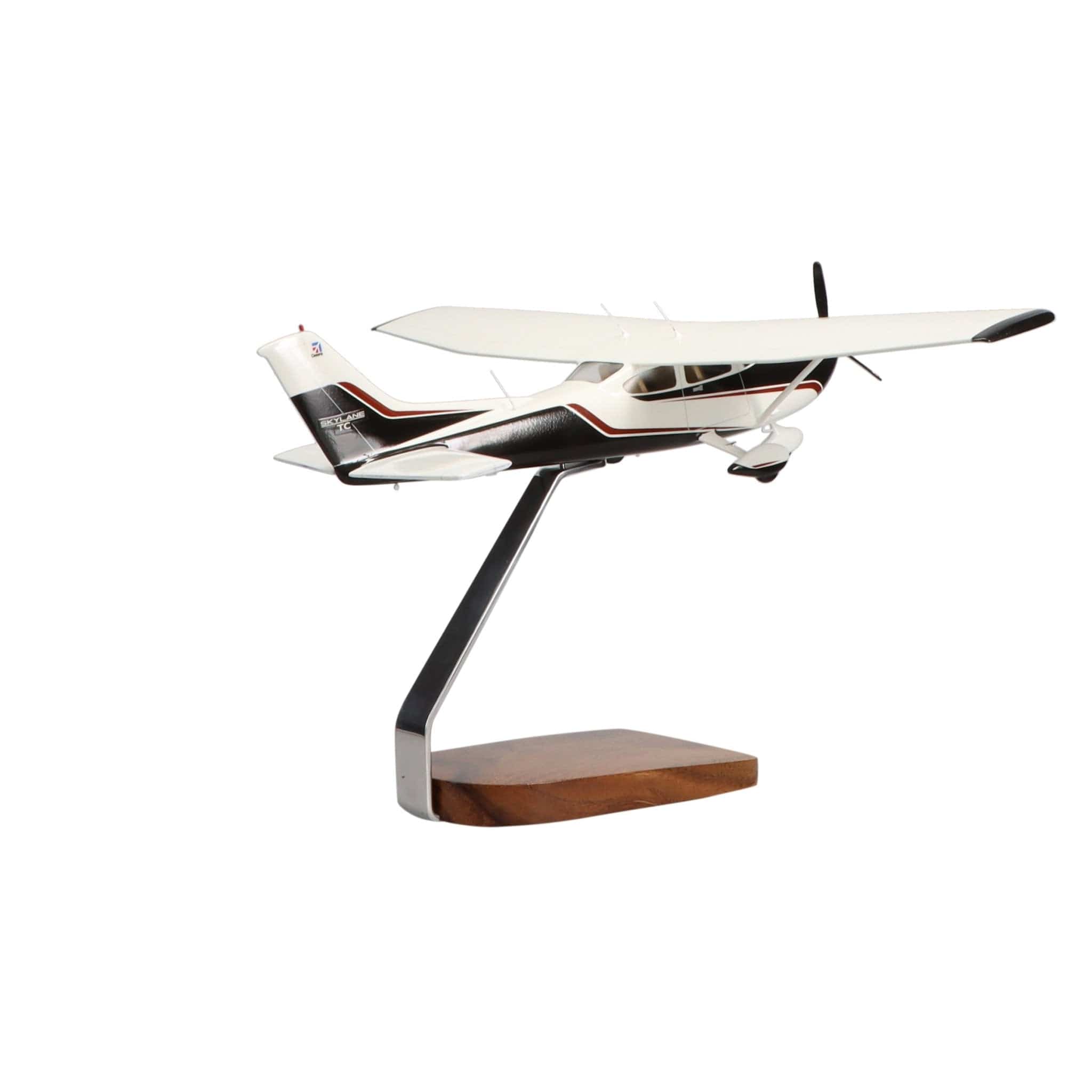 High Flying Models Aircraft Models Cessna® 182 Skylane Clear Canopy Large Mahogany Model