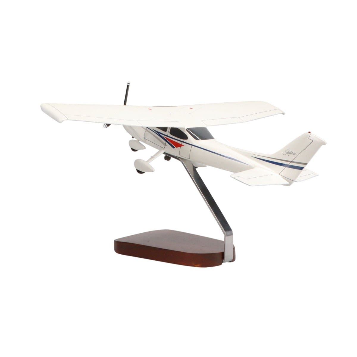 High Flying Models Aircraft Models Cessna® 182 Skylane (White) Large Mahogany Model