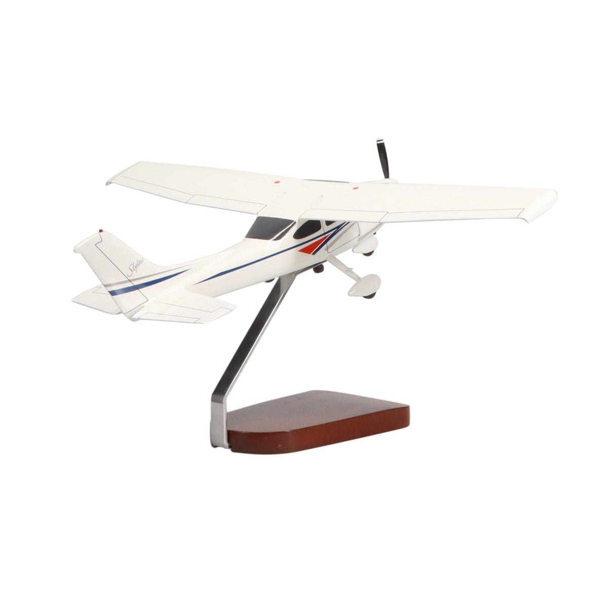 High Flying Models Aircraft Models Cessna® 182 Skylane (White) Large Mahogany Model