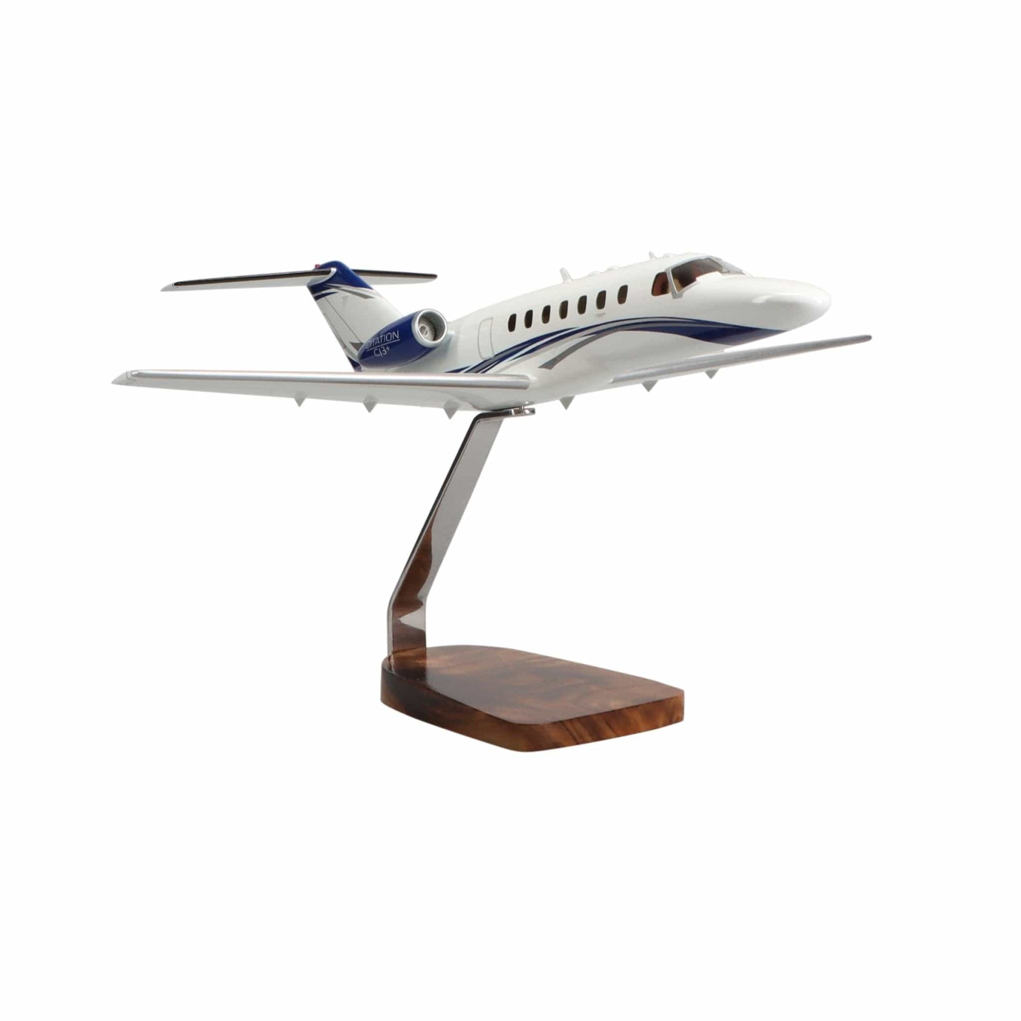 High Flying Models Aircraft Models Cessna® Citation CJ3+ Clear Canopy Large Mahogany Model