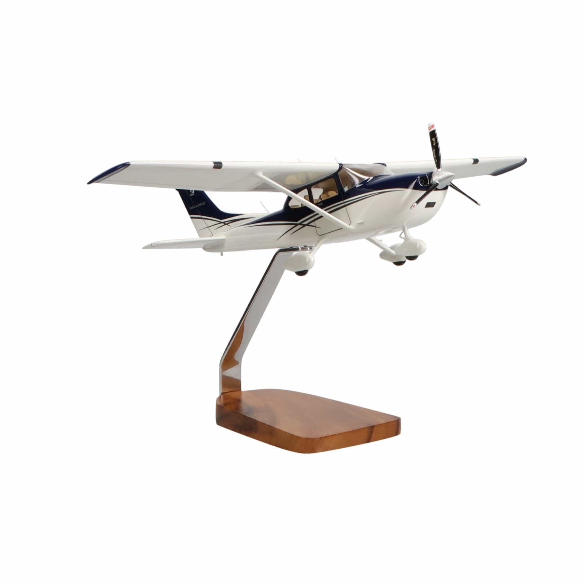 High Flying Models Aircraft Models Cessna® Turbo Skylane Clear Canopy Large Mahogany Model