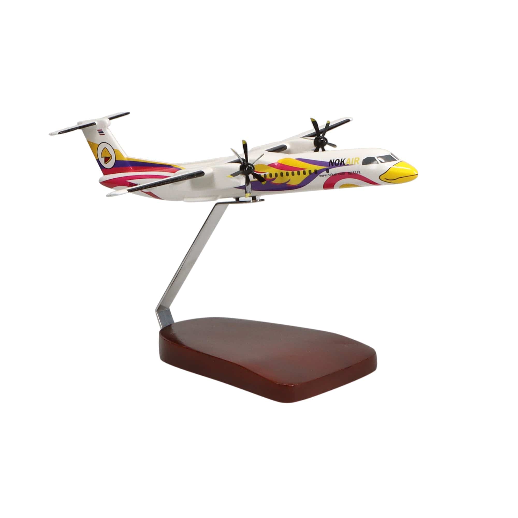 High Flying Models Aircraft Models De Havilland Canada Dash 8 Nok Air Large Mahogany Model