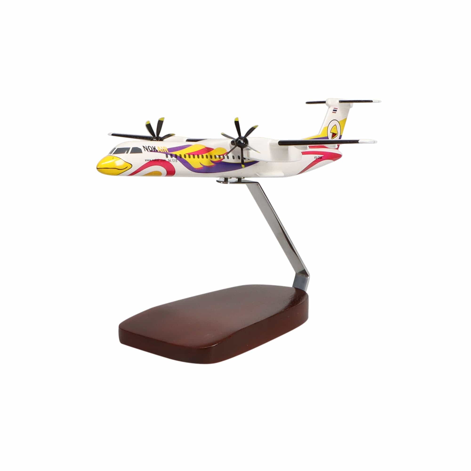 High Flying Models Aircraft Models De Havilland Canada Dash 8 Nok Air Large Mahogany Model