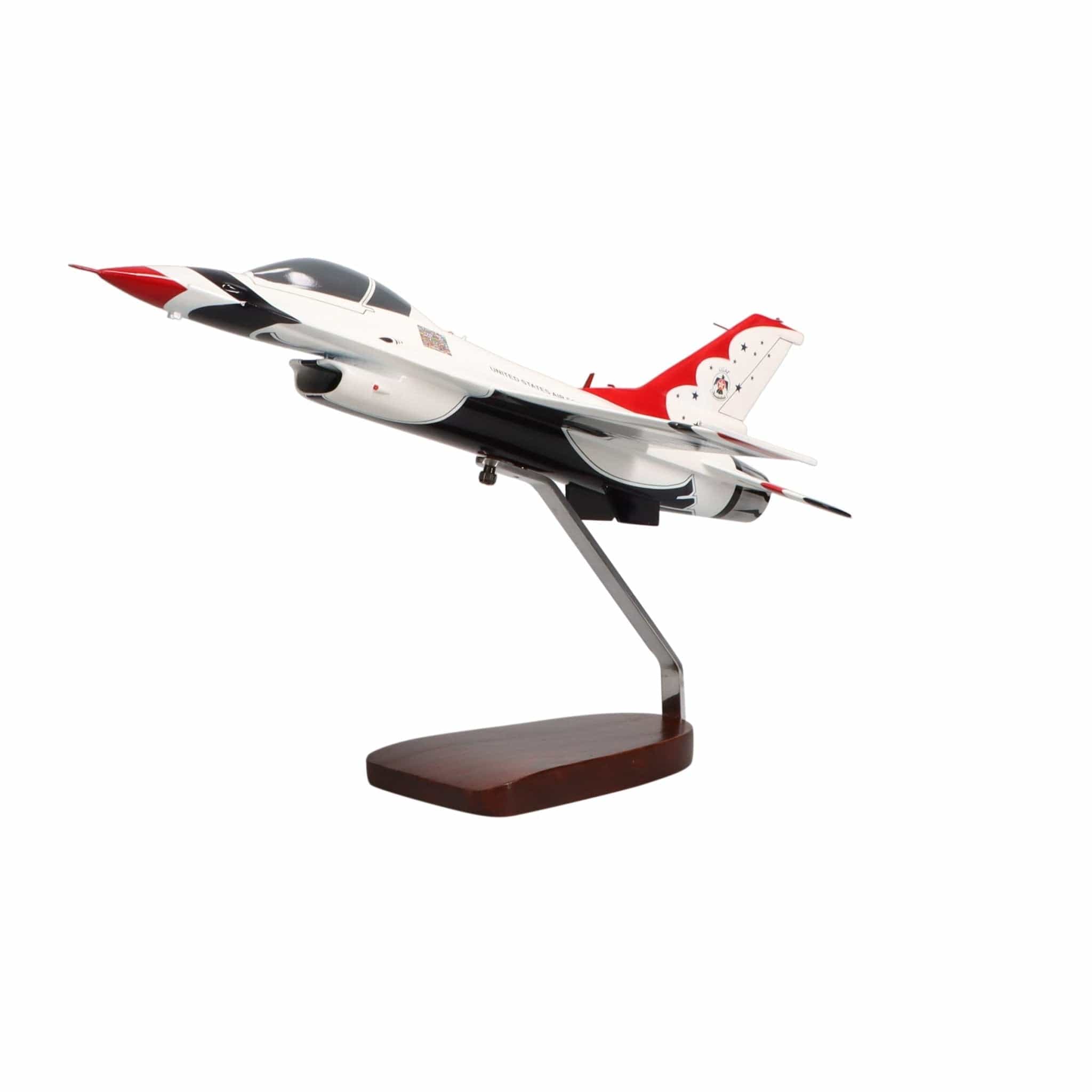 High Flying Models Aircraft Models General Dynamics F-16C U.S. Air Force Thunderbirds Large Mahogany Model