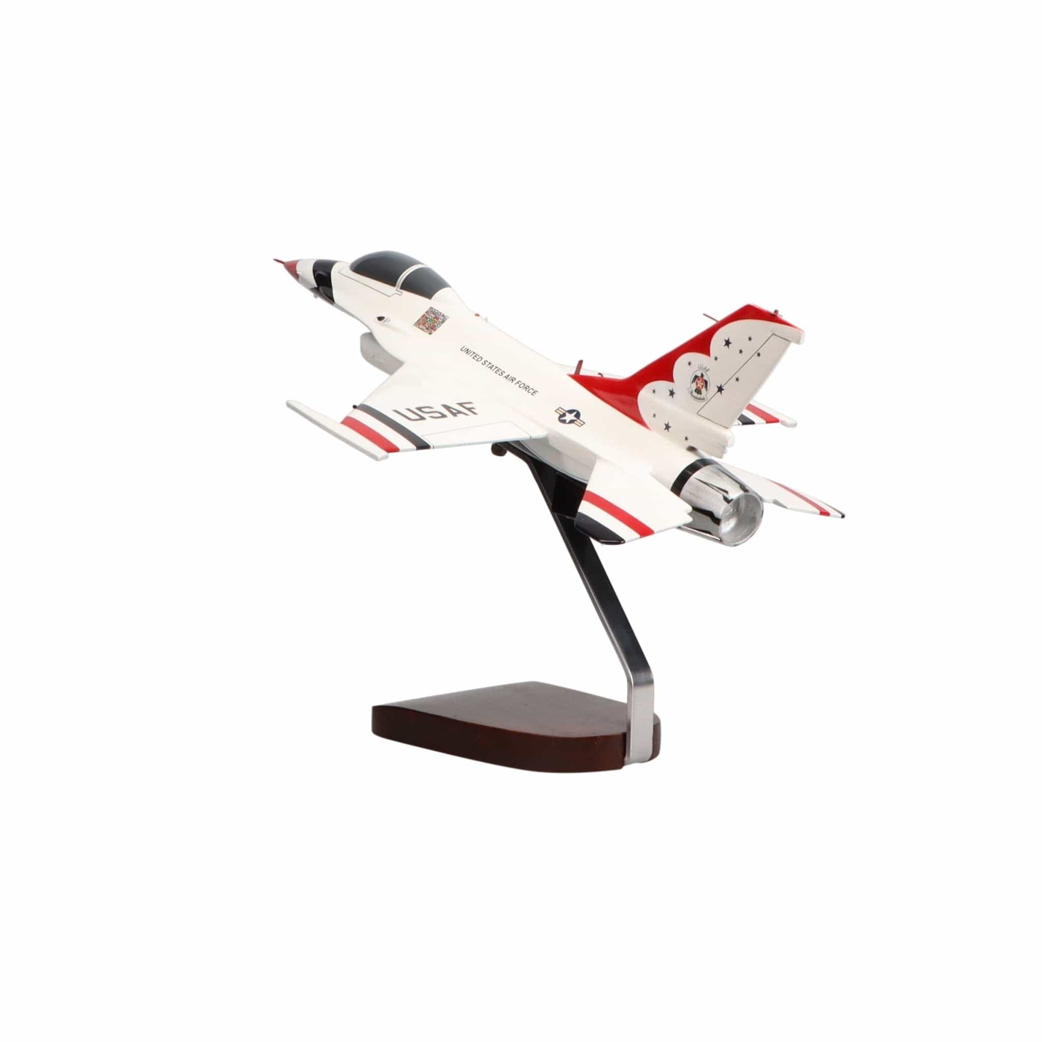 High Flying Models Aircraft Models General Dynamics F-16C U.S. Air Force Thunderbirds Large Mahogany Model