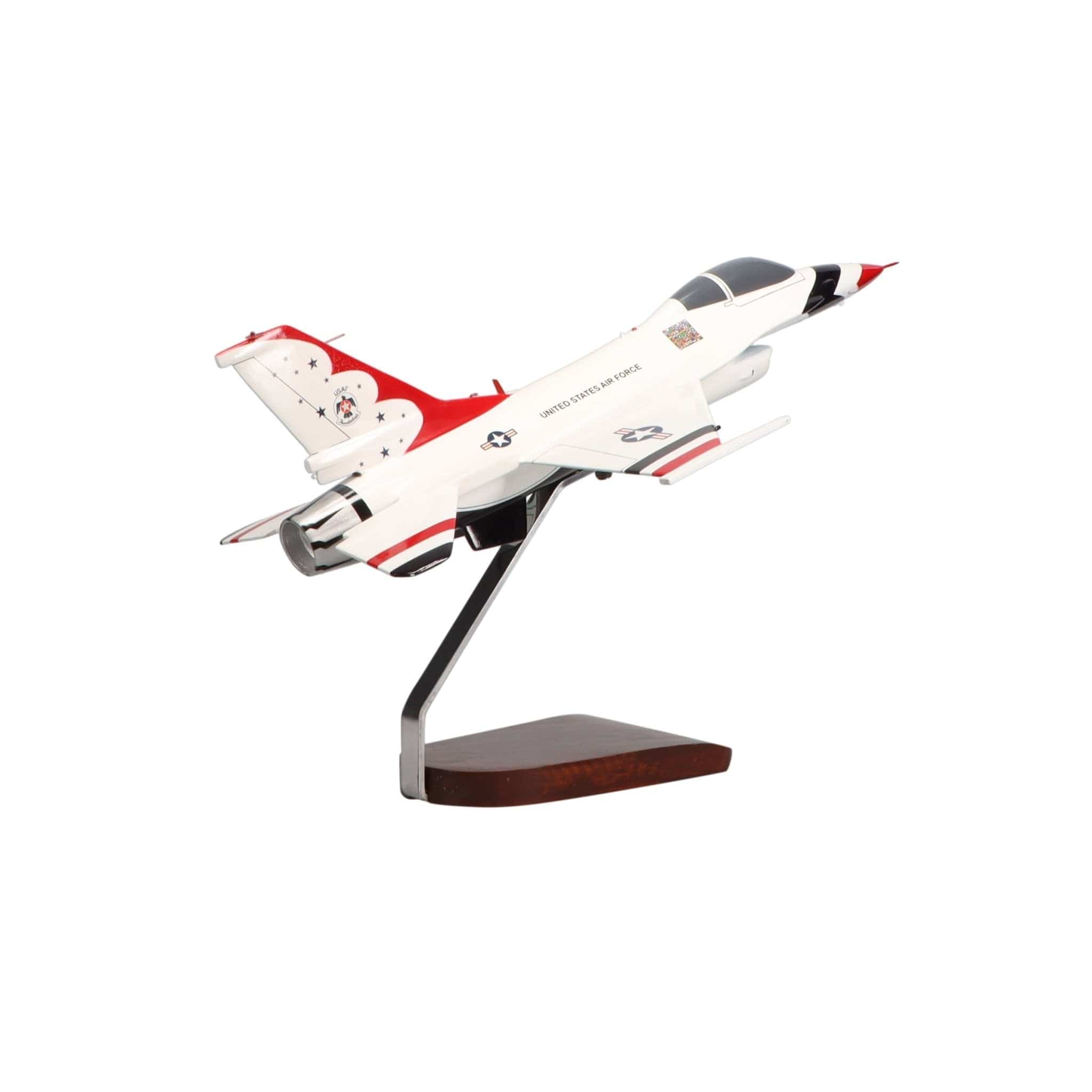 High Flying Models Aircraft Models General Dynamics F-16C U.S. Air Force Thunderbirds Large Mahogany Model