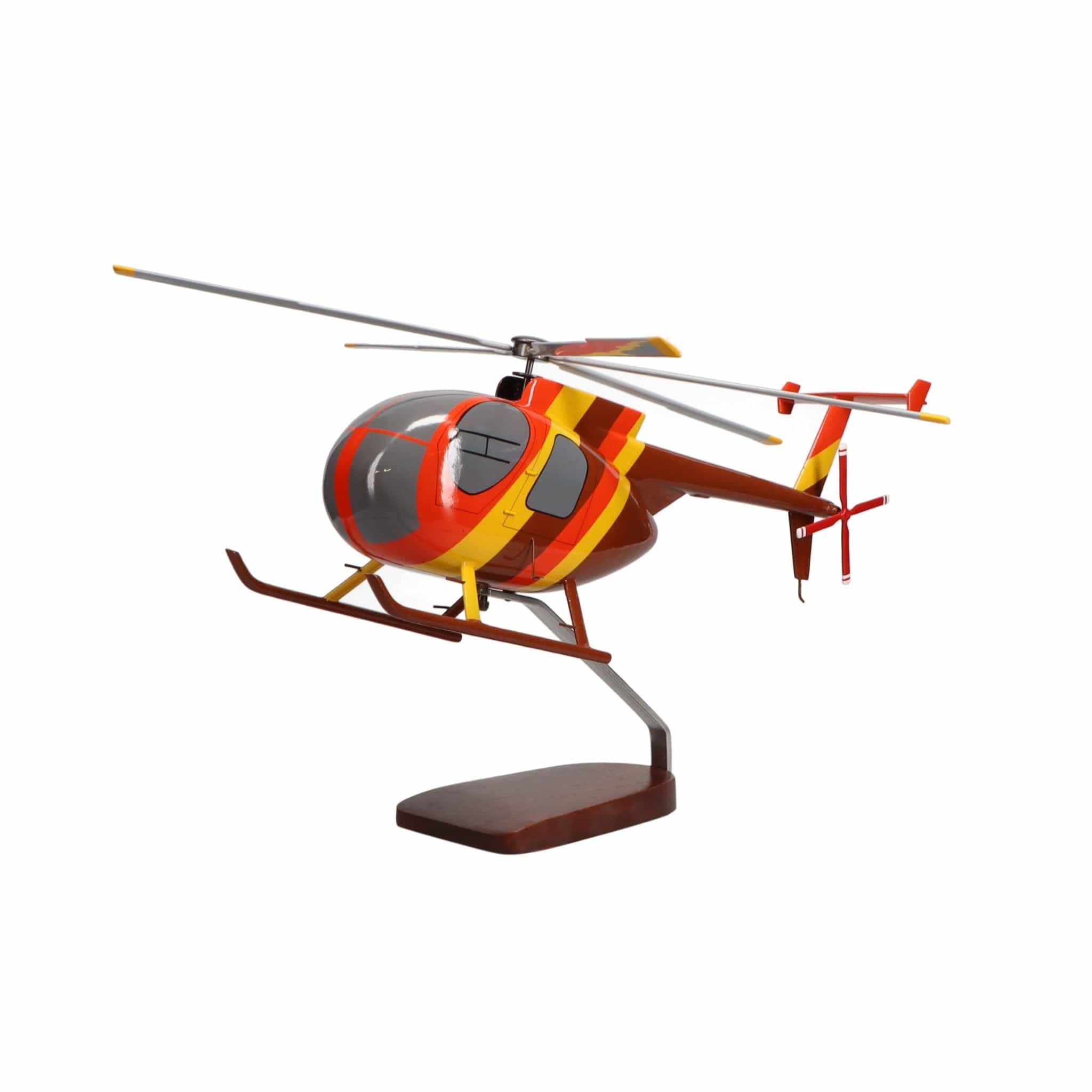 High Flying Models Aircraft Models Hughes Helicopters 500D Magnum PI Large Mahogany Model