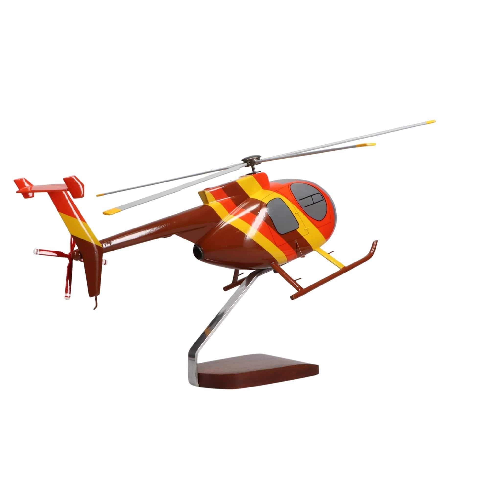 High Flying Models Aircraft Models Hughes Helicopters 500D Magnum PI Large Mahogany Model