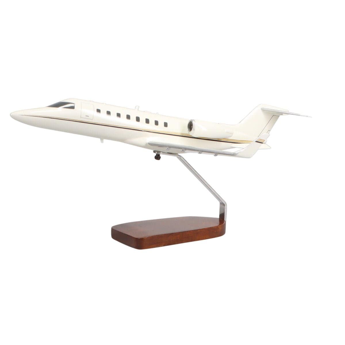 High Flying Models Aircraft Models Learjet 45 (Black, Beige) Large Mahogany Model