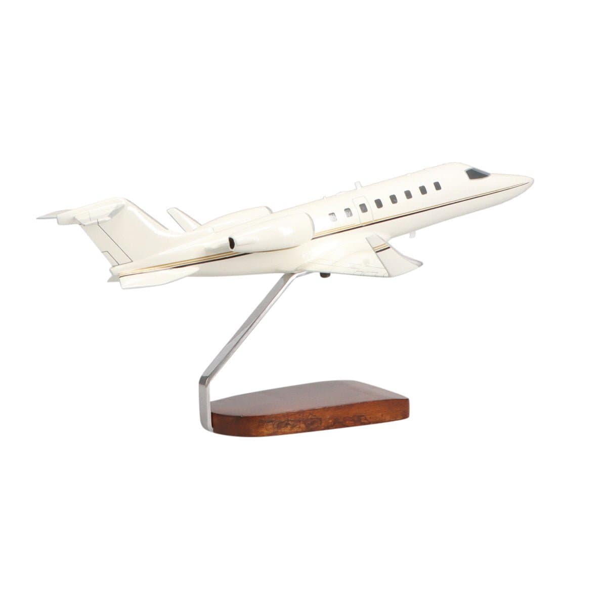 High Flying Models Aircraft Models Learjet 45 (Black, Beige) Large Mahogany Model