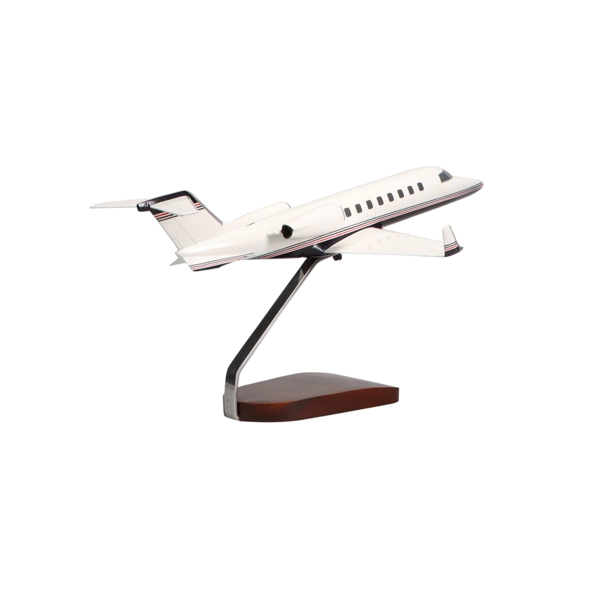 High Flying Models Aircraft Models Learjet 45 (Navy, Red) Large Mahogany Model