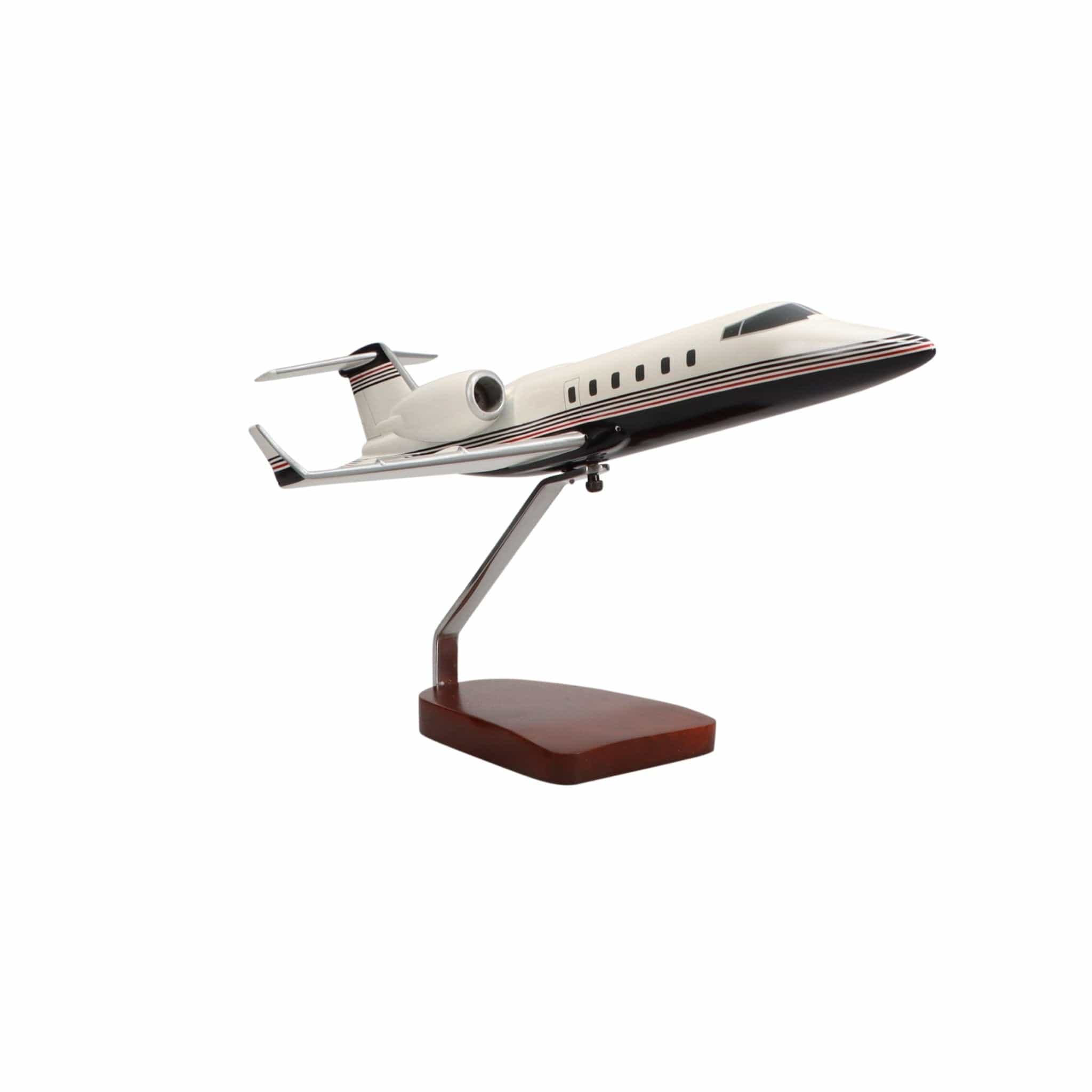 High Flying Models Aircraft Models Learjet 60 (Navy, Red) Large Mahogany Model