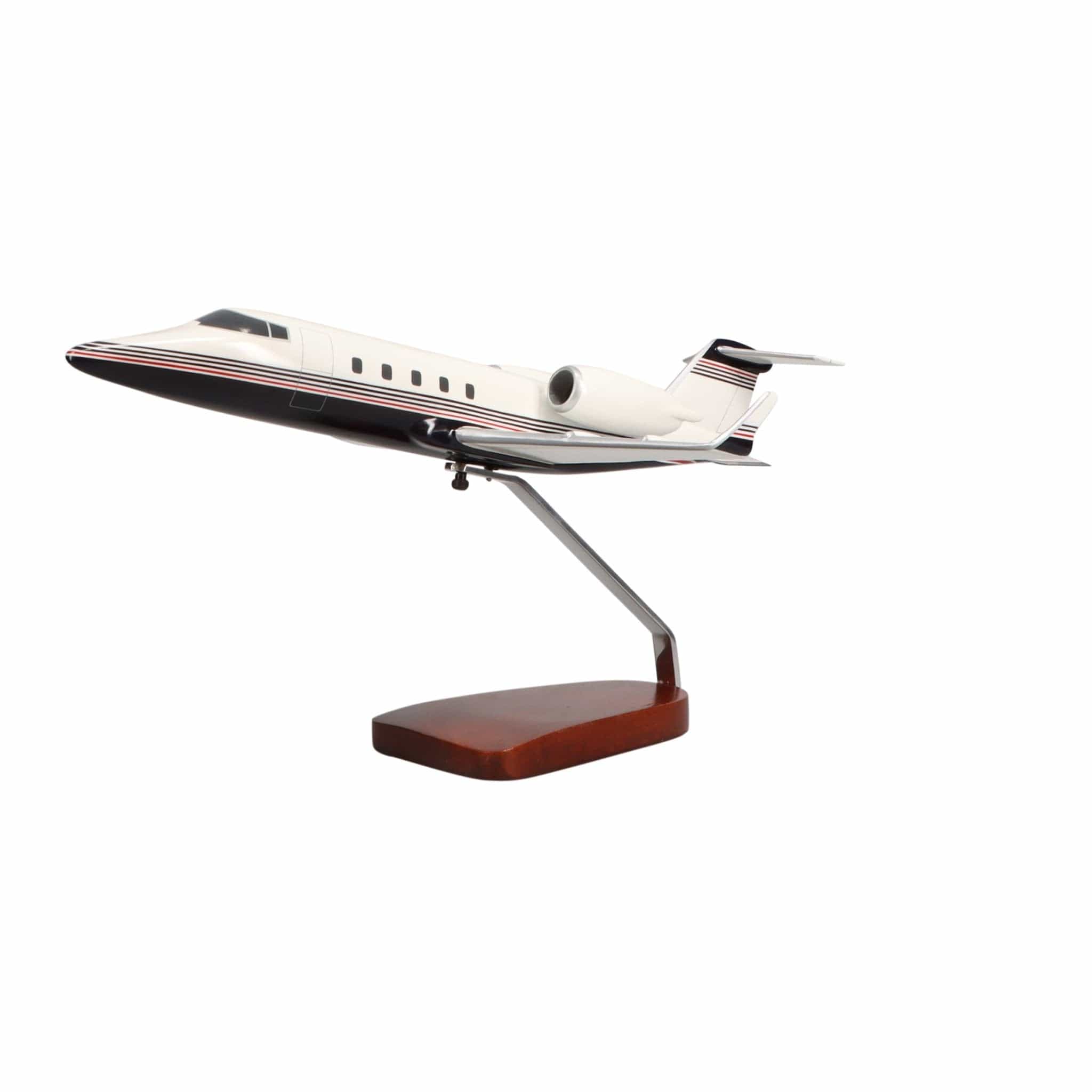 High Flying Models Aircraft Models Learjet 60 (Navy, Red) Large Mahogany Model