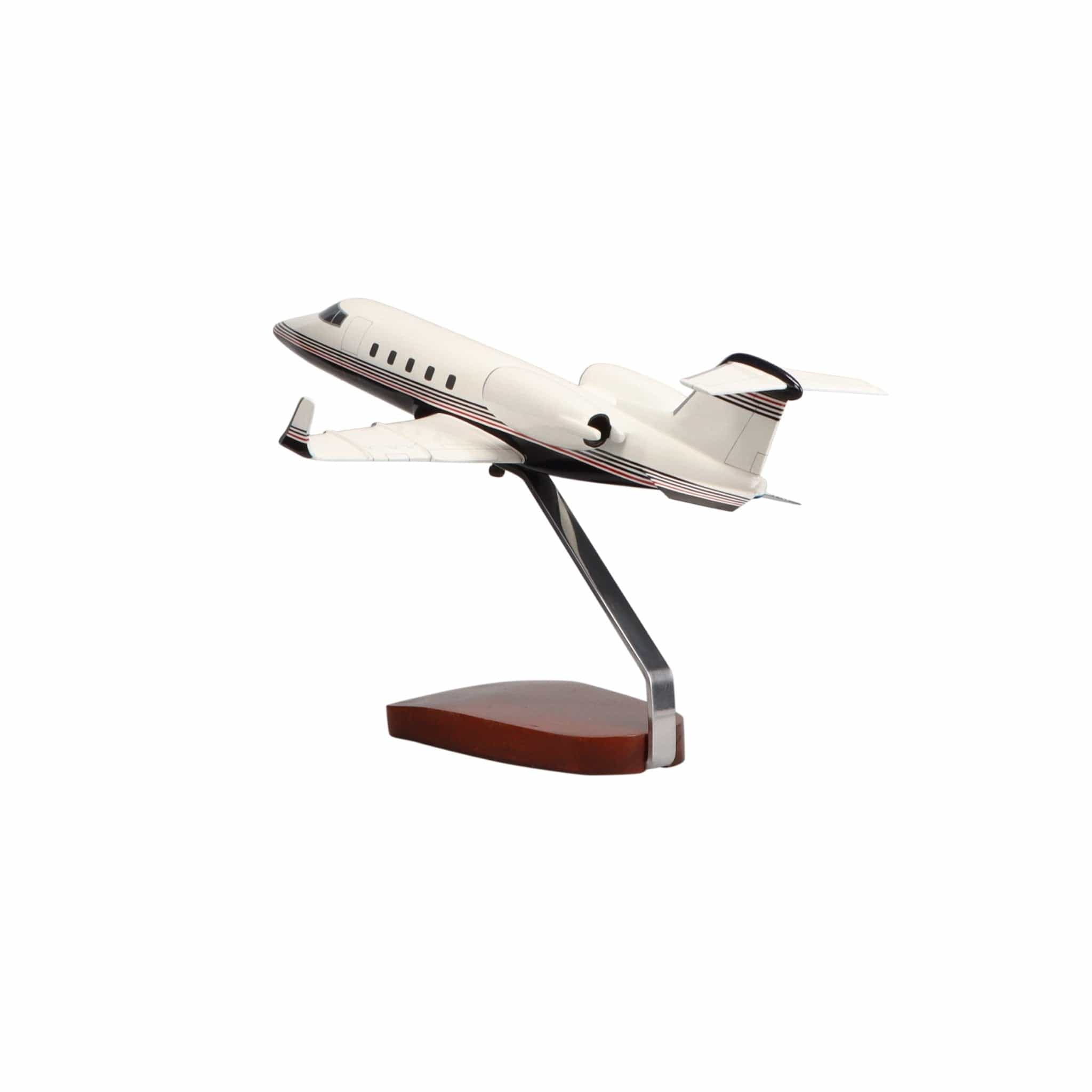 High Flying Models Aircraft Models Learjet 60 (Navy, Red) Large Mahogany Model