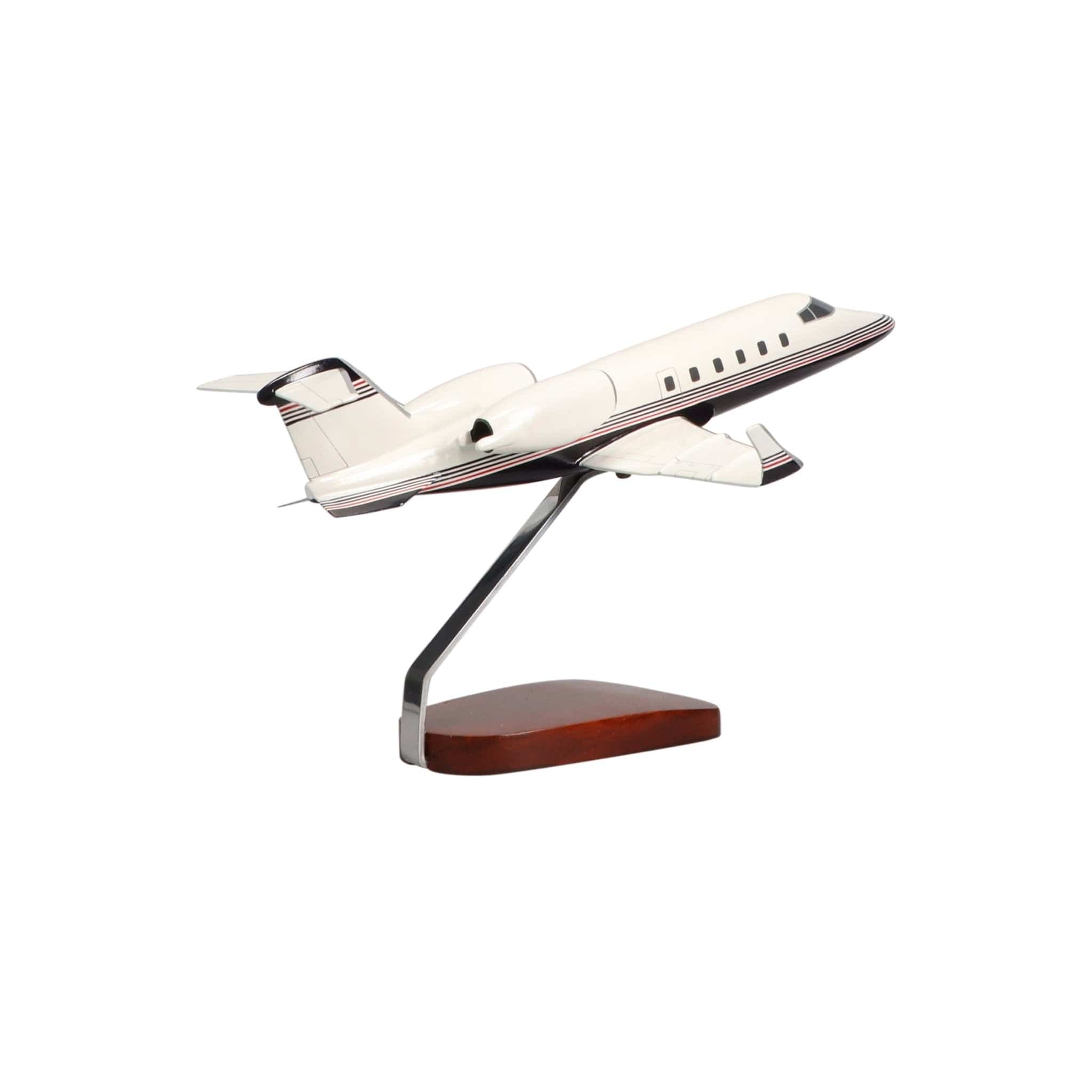 High Flying Models Aircraft Models Learjet 60 (Navy, Red) Large Mahogany Model