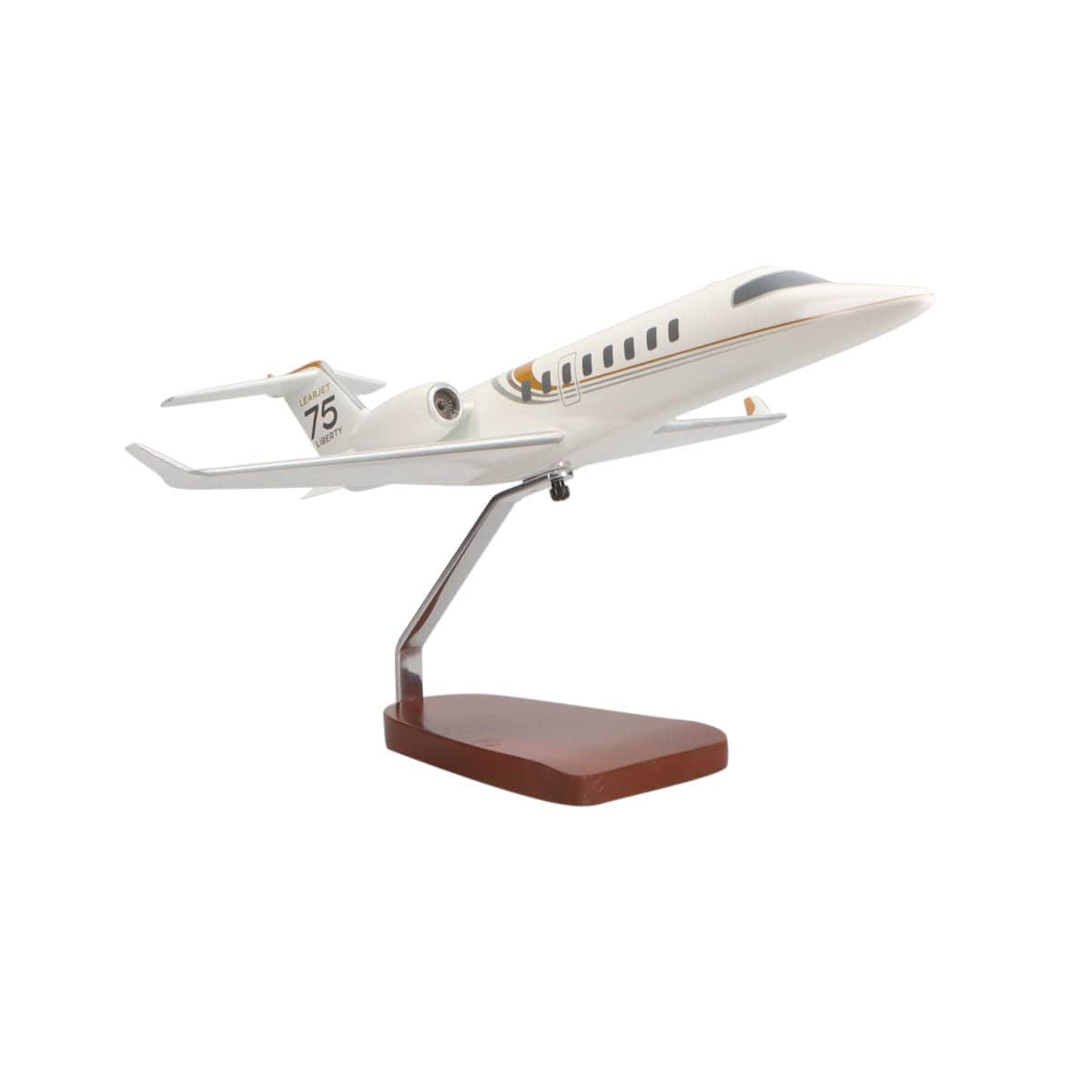 High Flying Models Aircraft Models Learjet 75 Large Mahogany Model