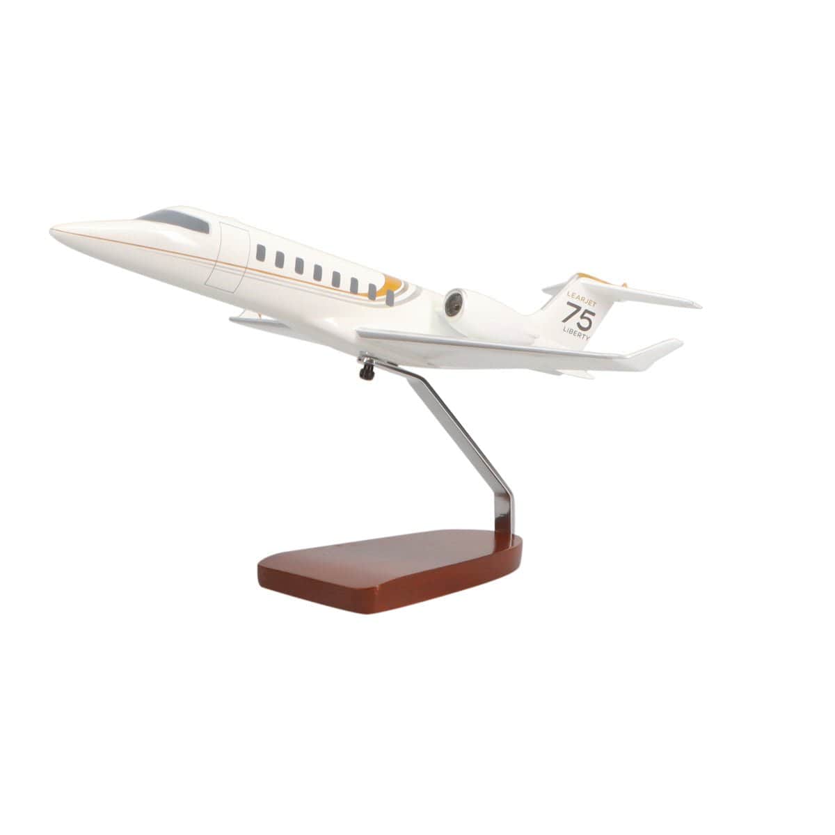 High Flying Models Aircraft Models Learjet 75 Large Mahogany Model