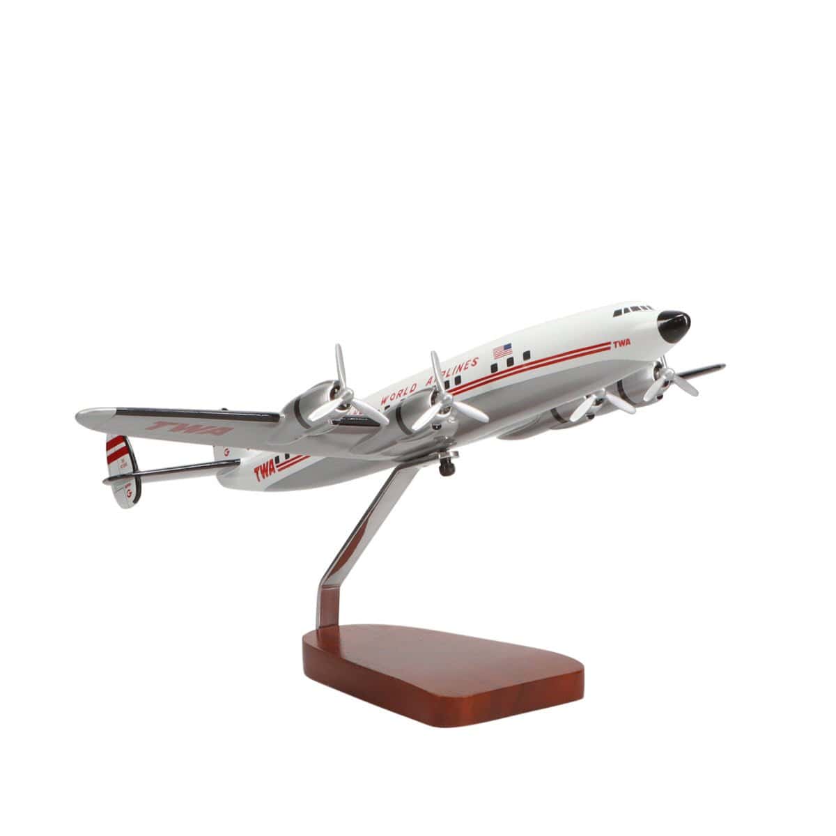 High Flying Models Aircraft Models Lockheed L-1049 Super Constellation® TWA (Trans World Airlines) Large Mahogany Model